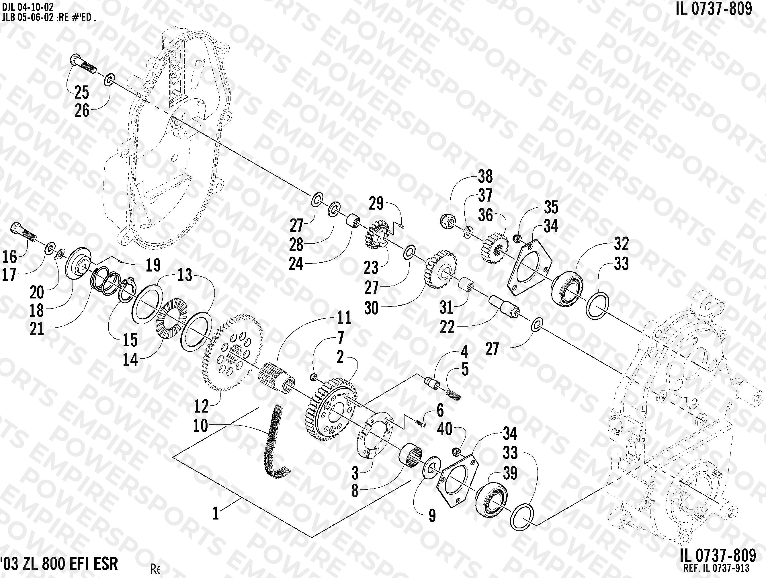 DRIVE/REVERSE DROPCASE ASSEMBLY