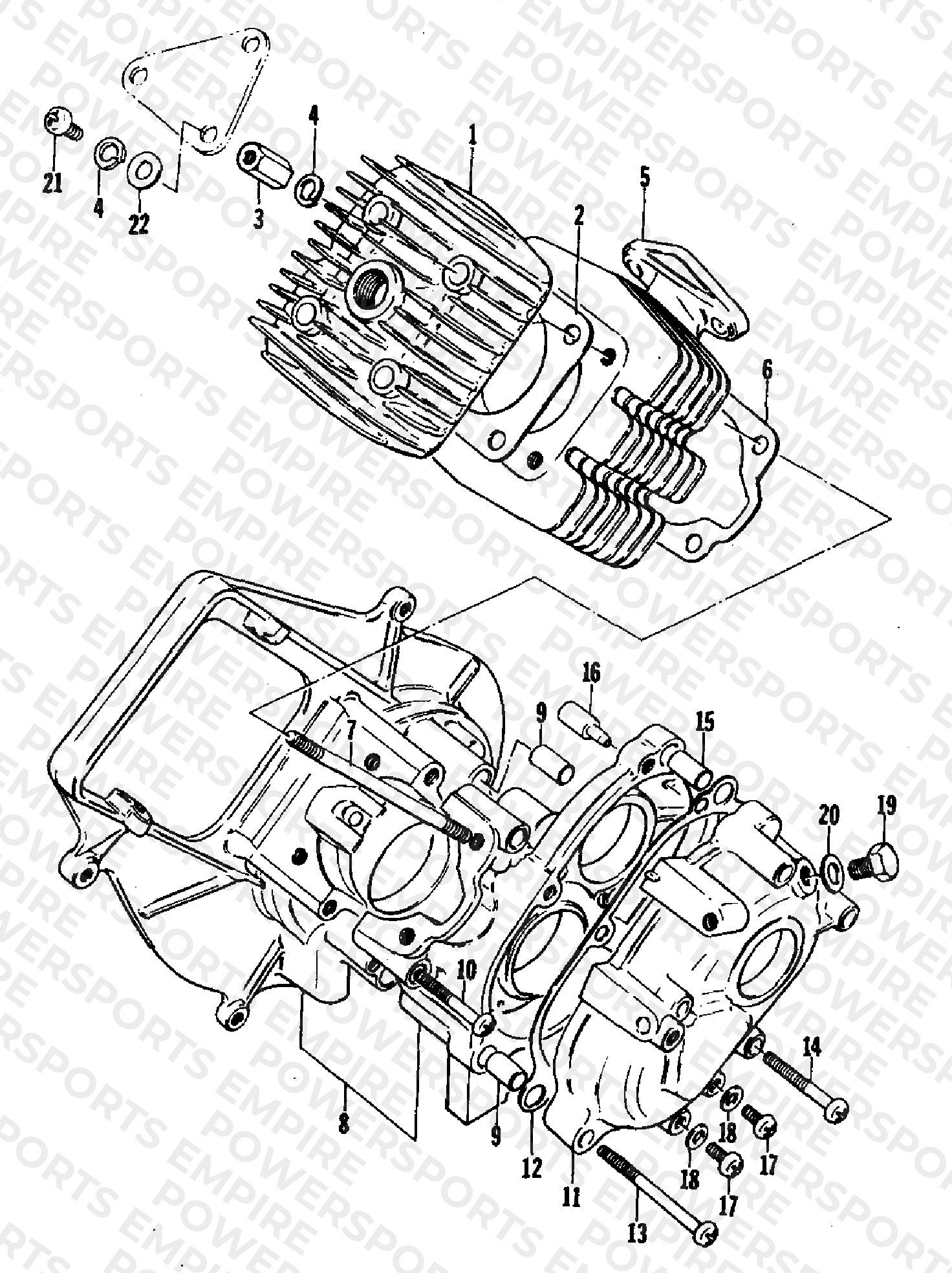 CRANKCASE AND CYLINDER