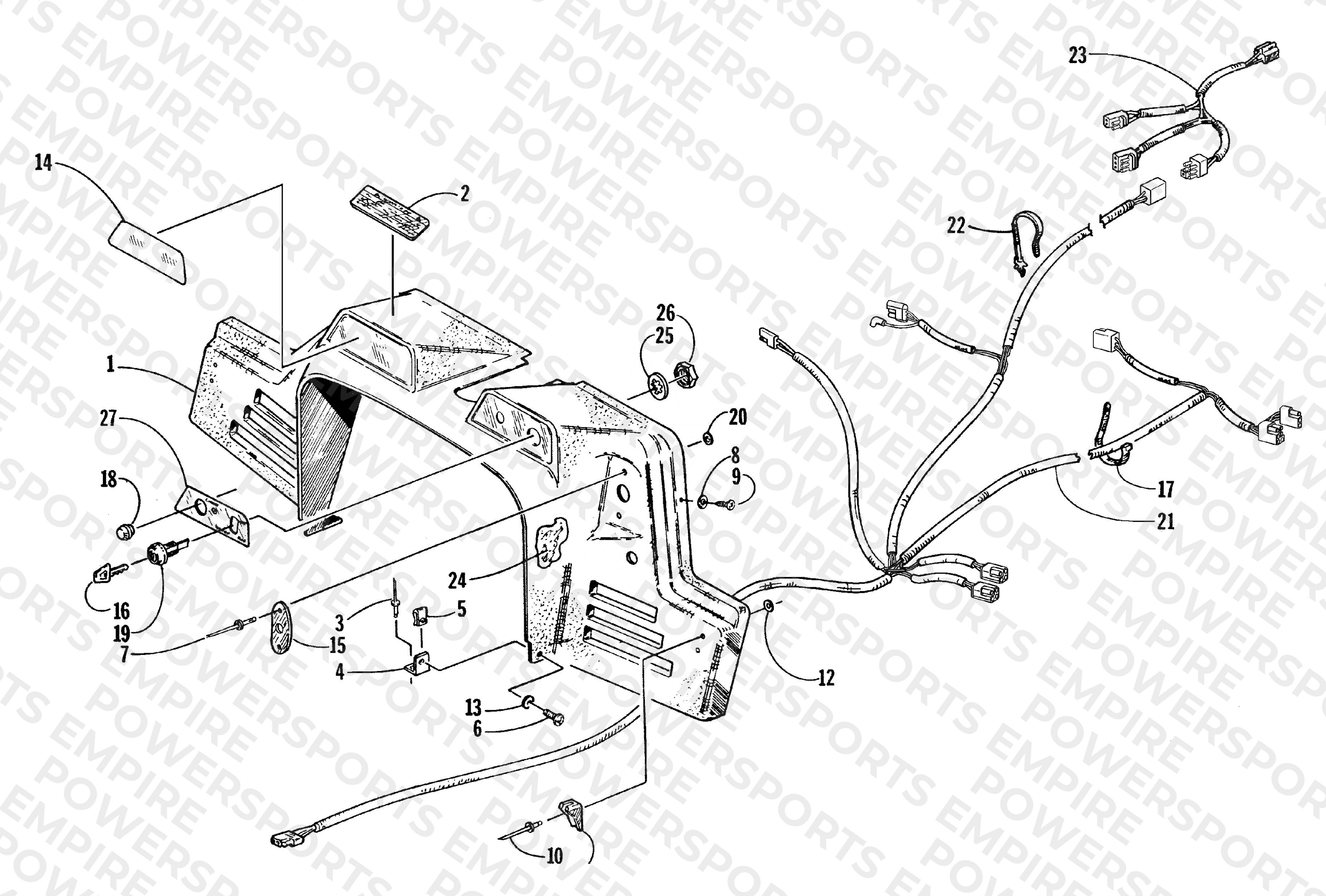 CONSOLE, SWITCHES, AND WIRING ASSEMBLIES