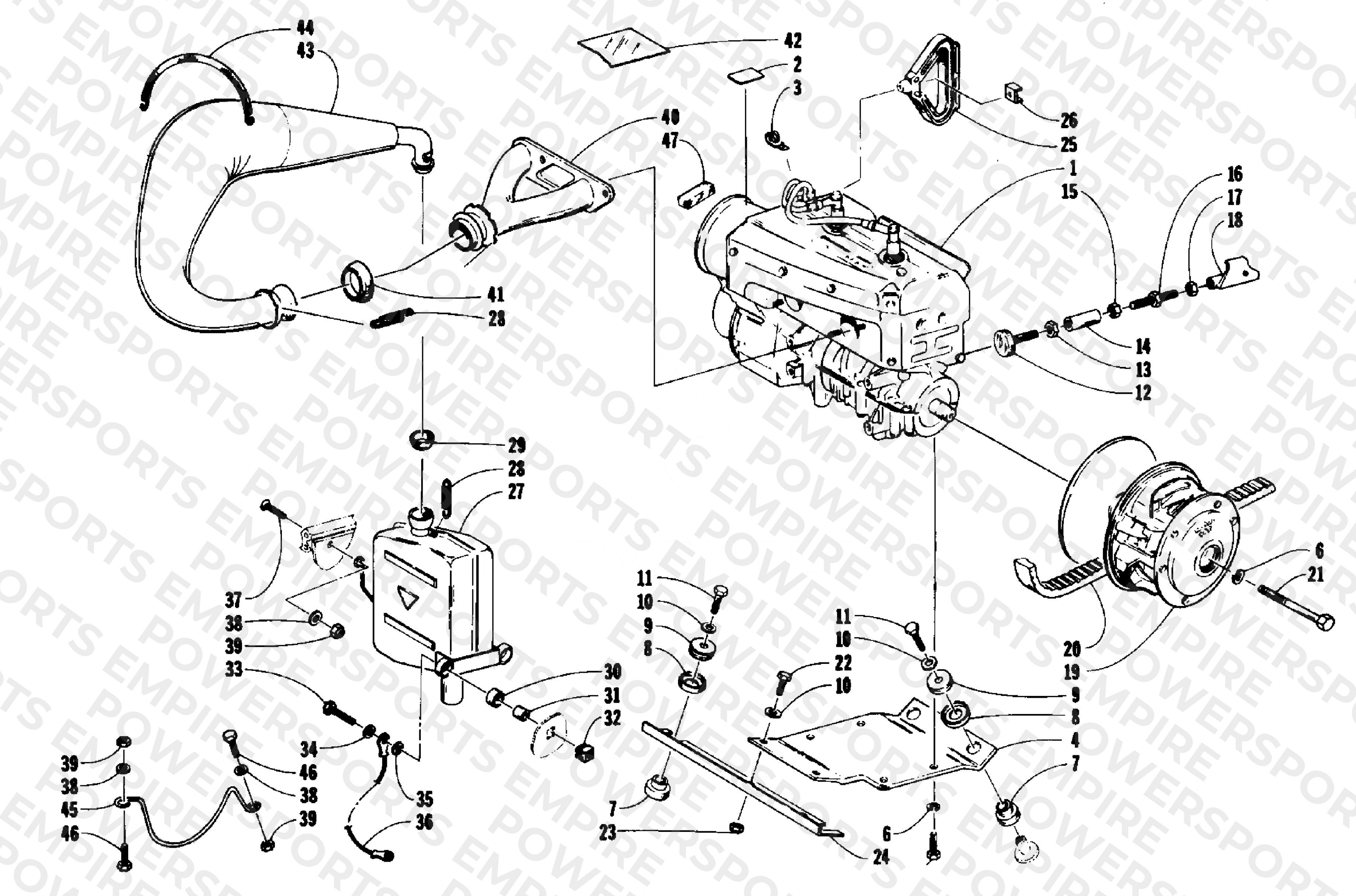 ENGINE AND RELATED PARTS