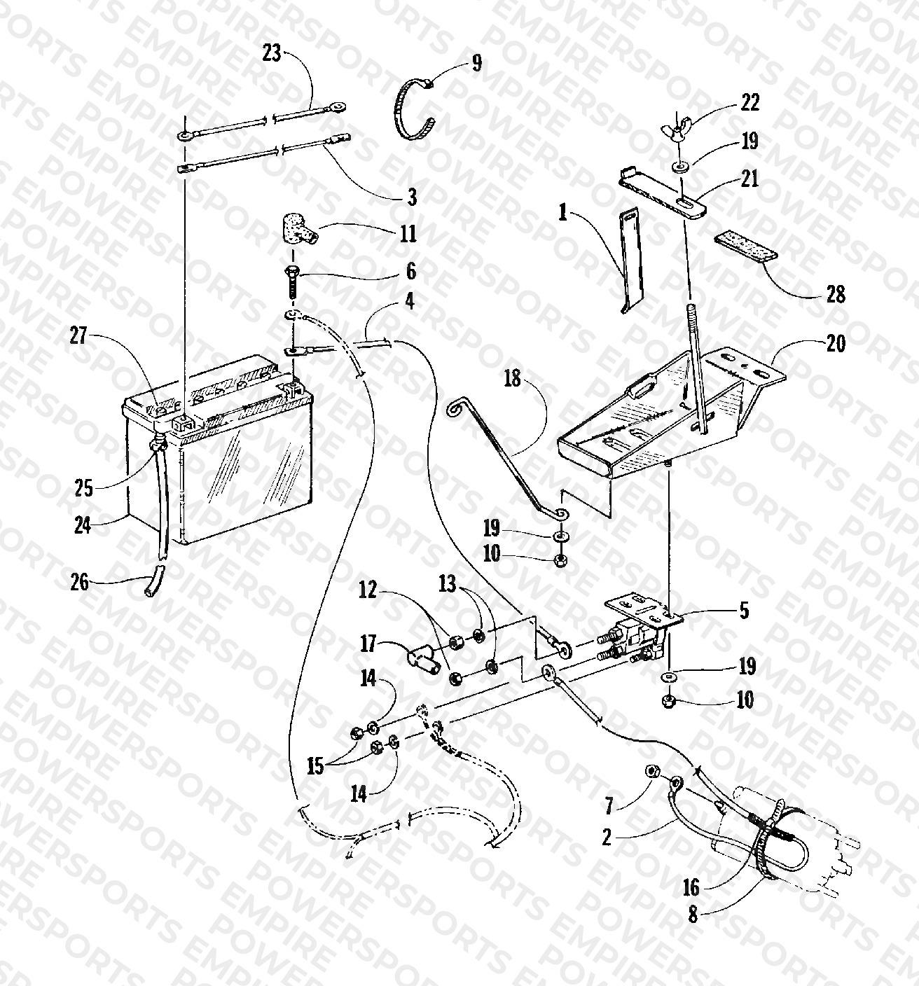 BATTERY, SOLENOID, AND CABLES