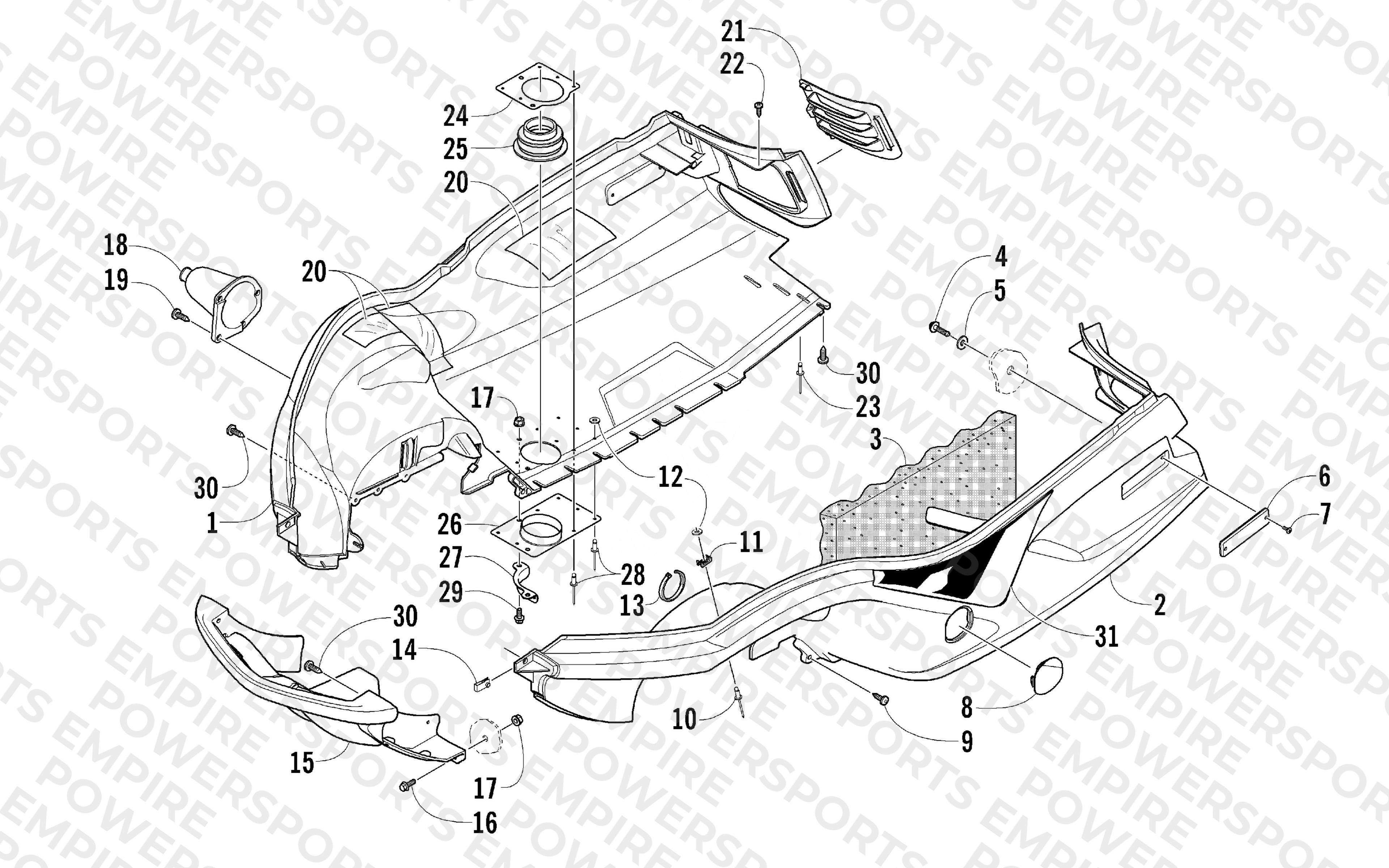 BELLY PAN AND FRONT BUMPER ASSEMBLY