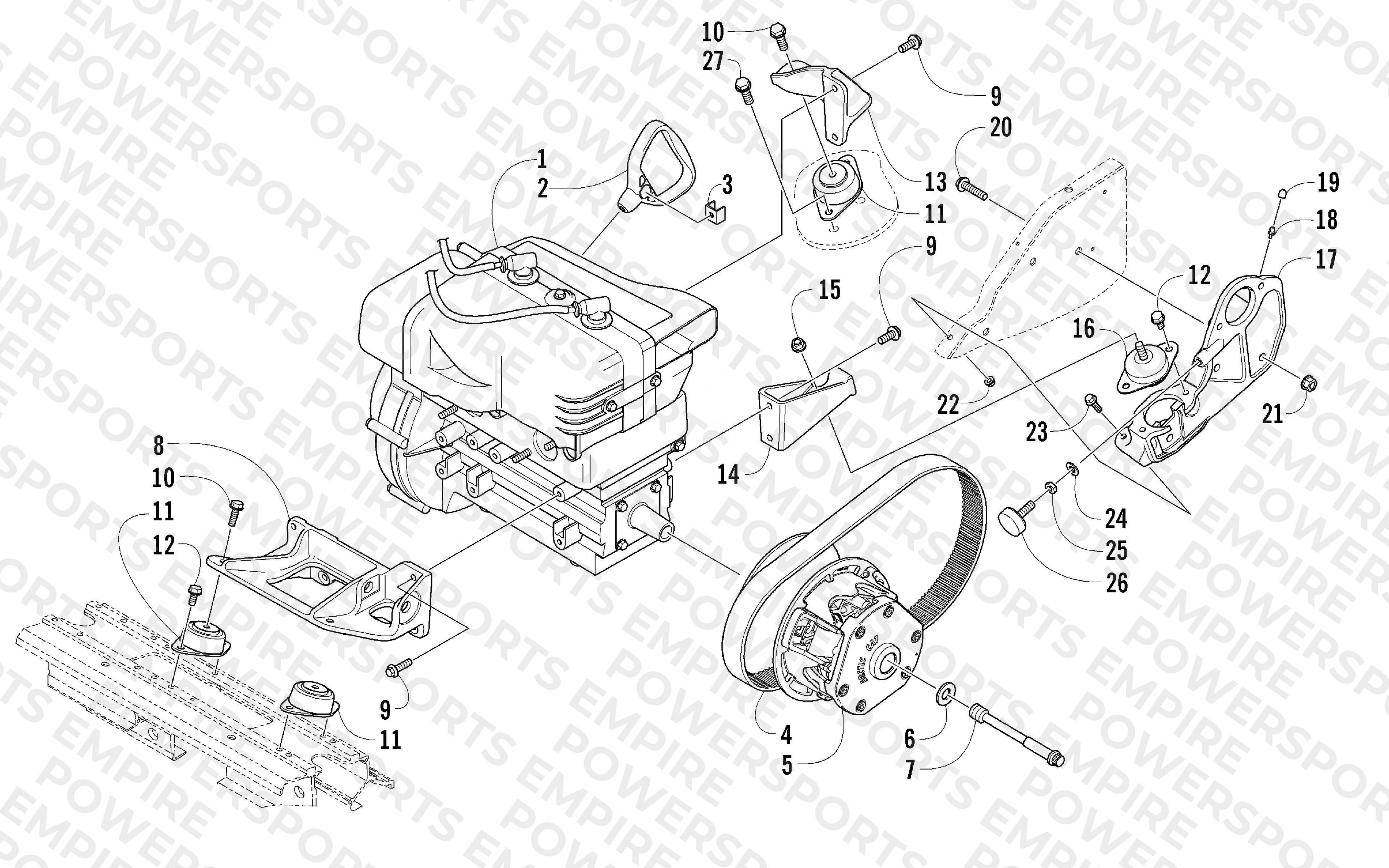 ENGINE AND RELATED PARTS