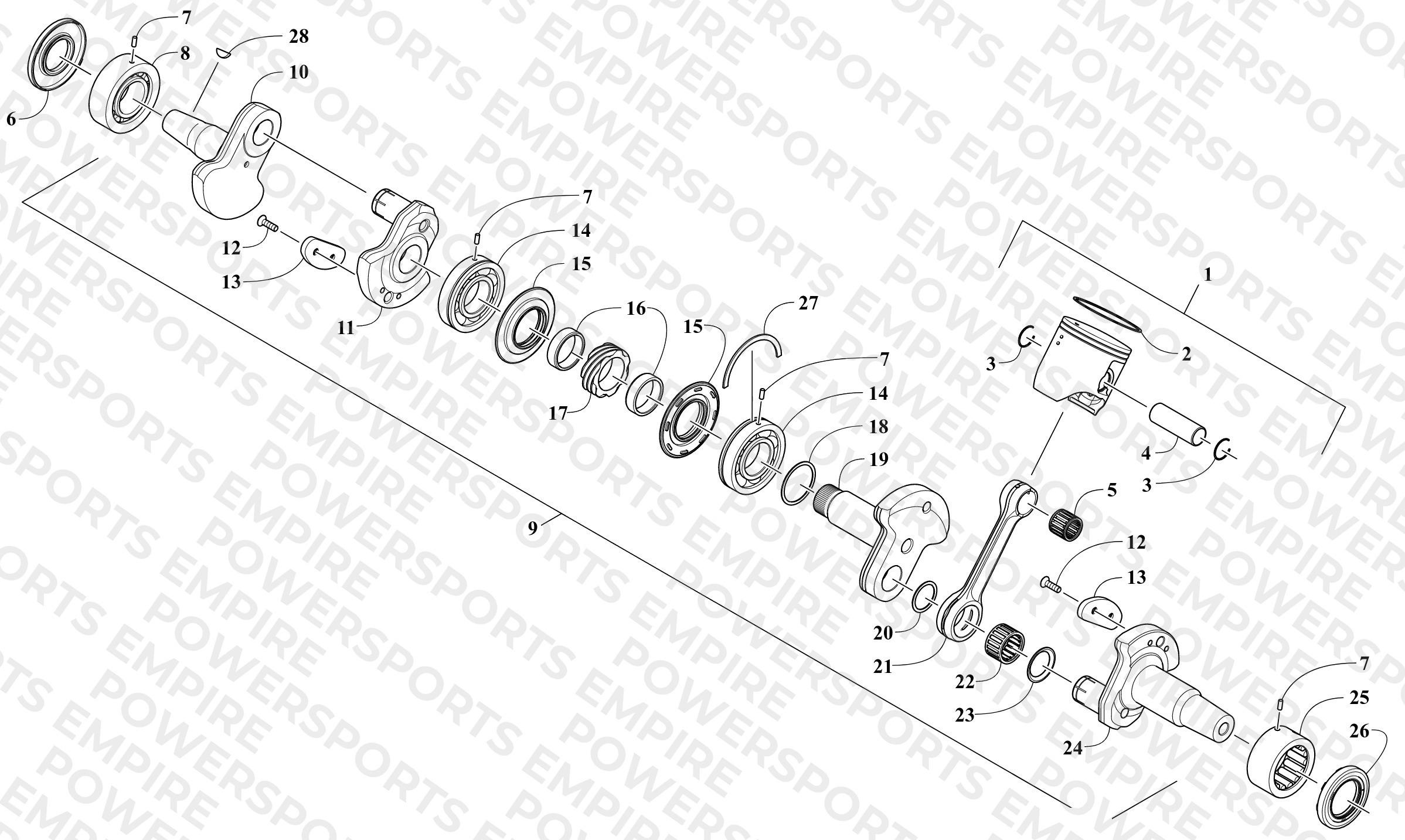 PISTON AND CRANKSHAFT