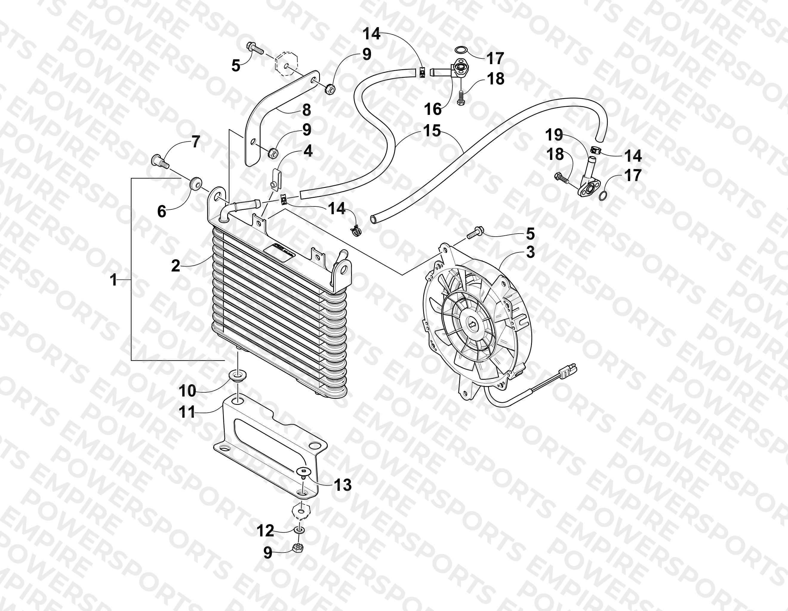 OIL COOLER ASSEMBLY (VIN: V17T230317 and Above)