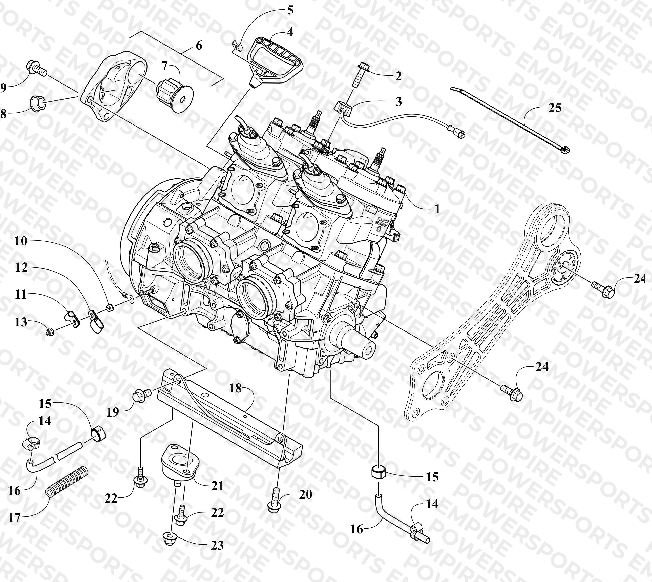 ENGINE AND RELATED PARTS