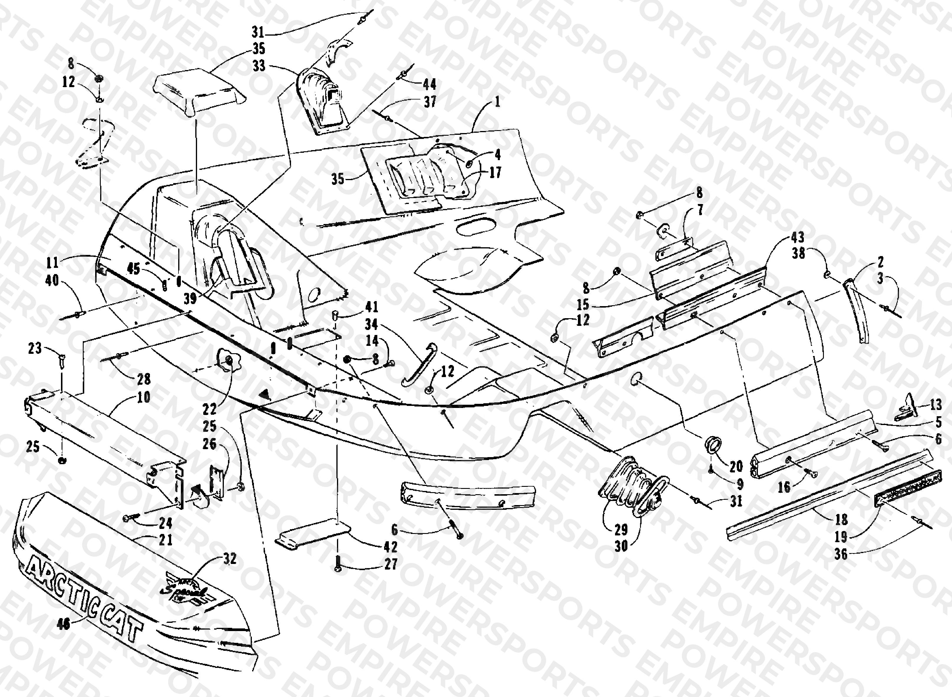 BELLY PAN AND NOSE CONE ASSEMBLIES