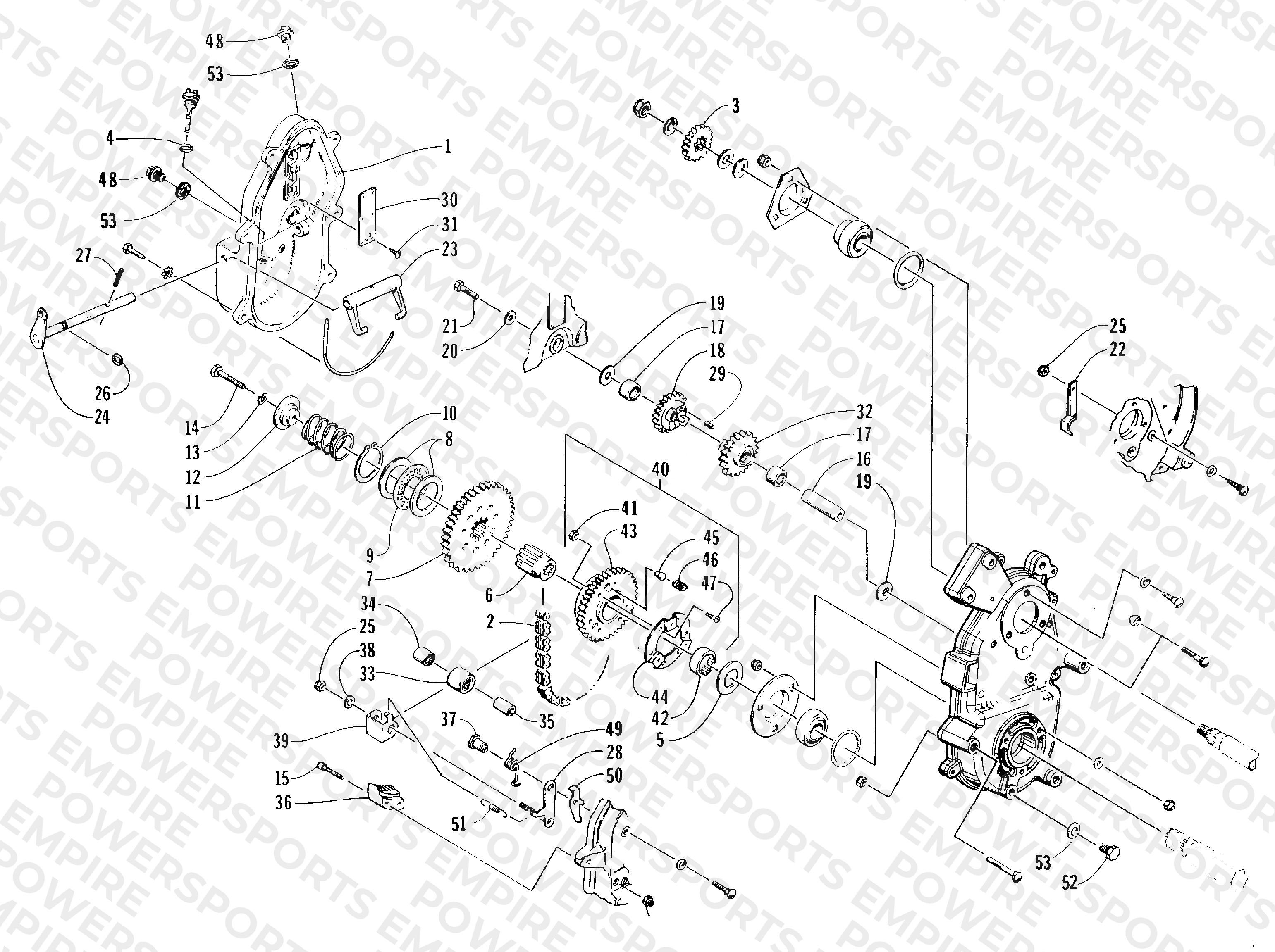 DRIVE/REVERSE DROPCASE ASSEMBLY