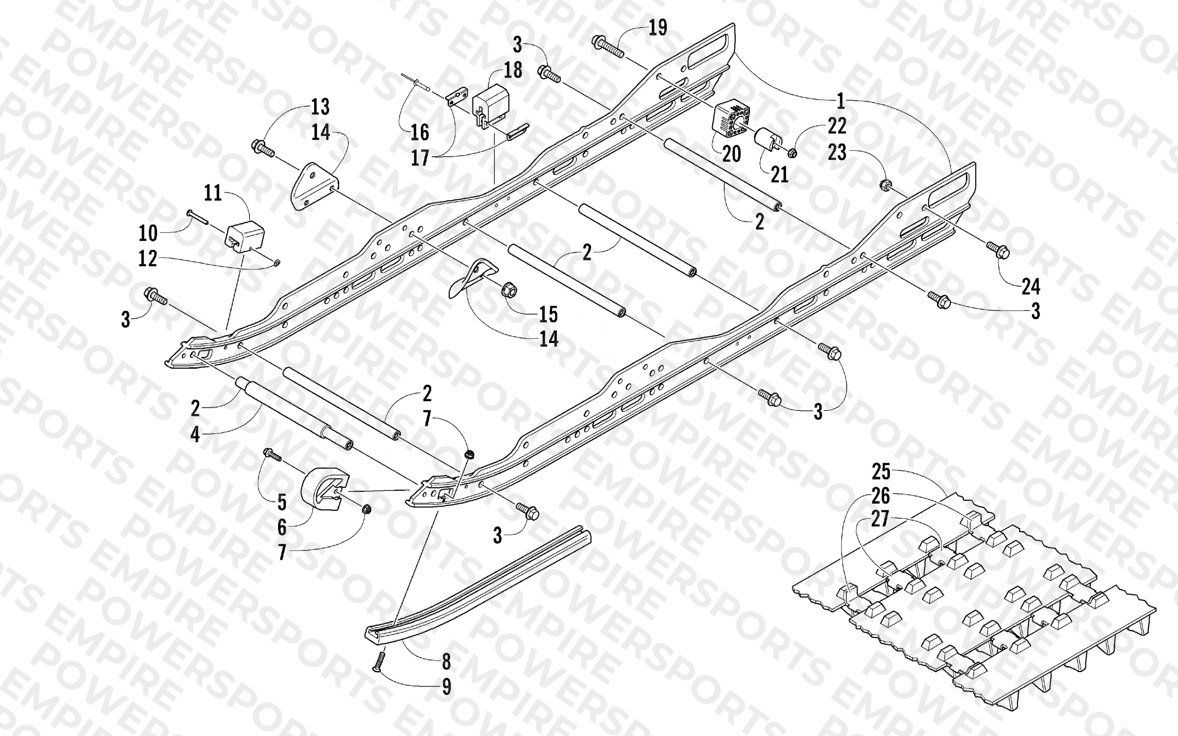 SLIDE RAIL AND TRACK ASSEMBLY