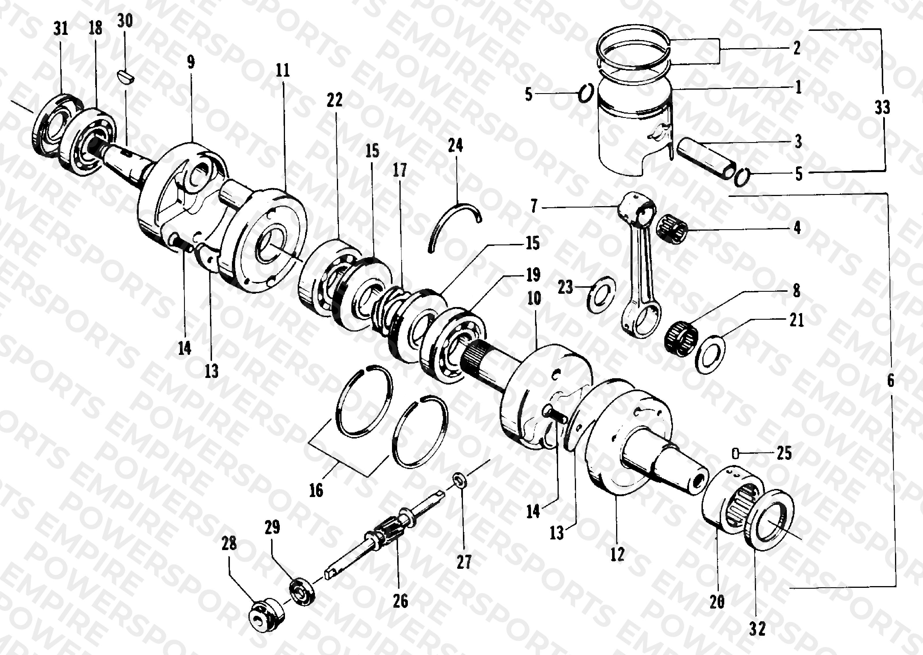PISTON AND CRANKSHAFT