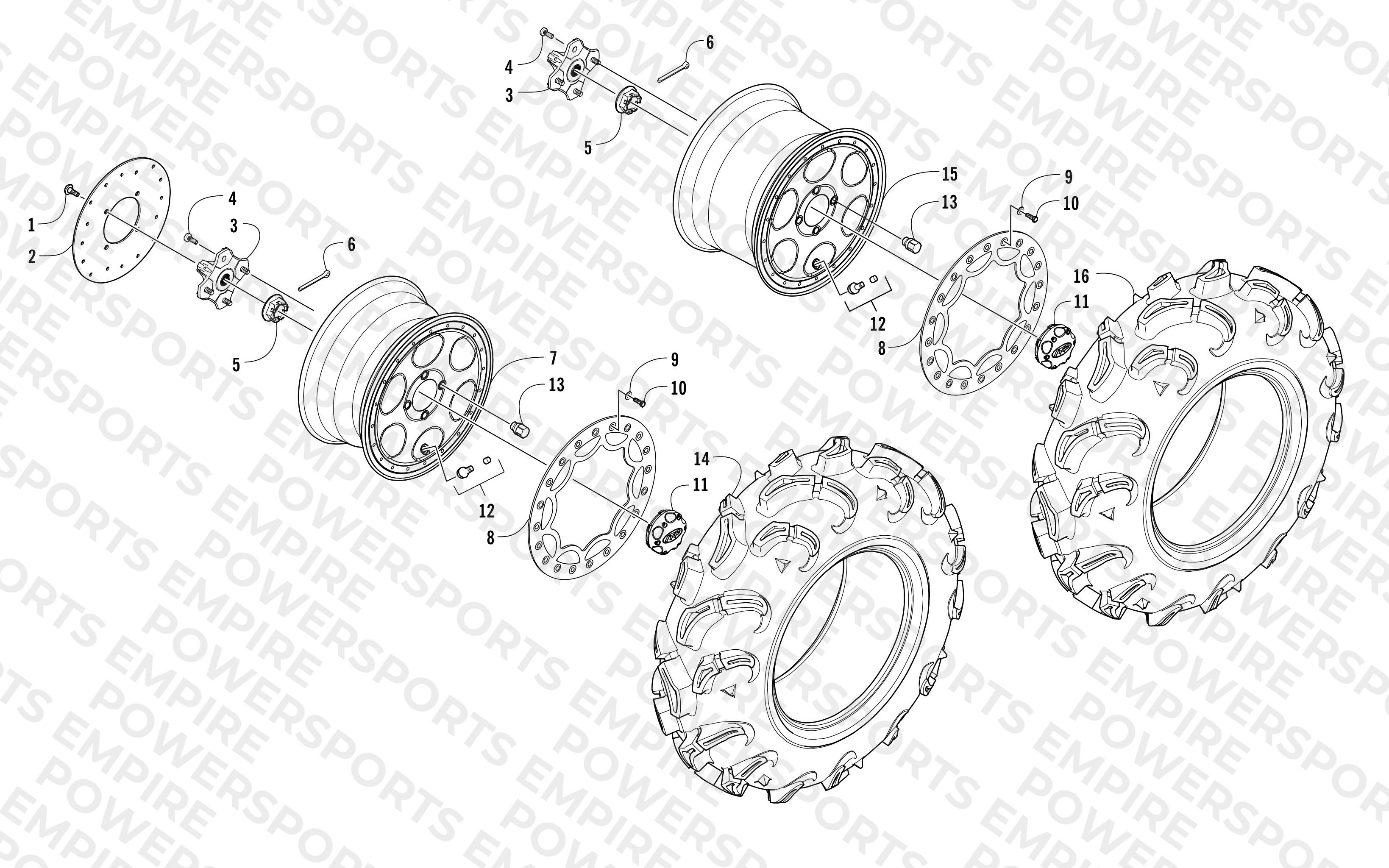 WHEEL AND TIRE ASSEMBLY