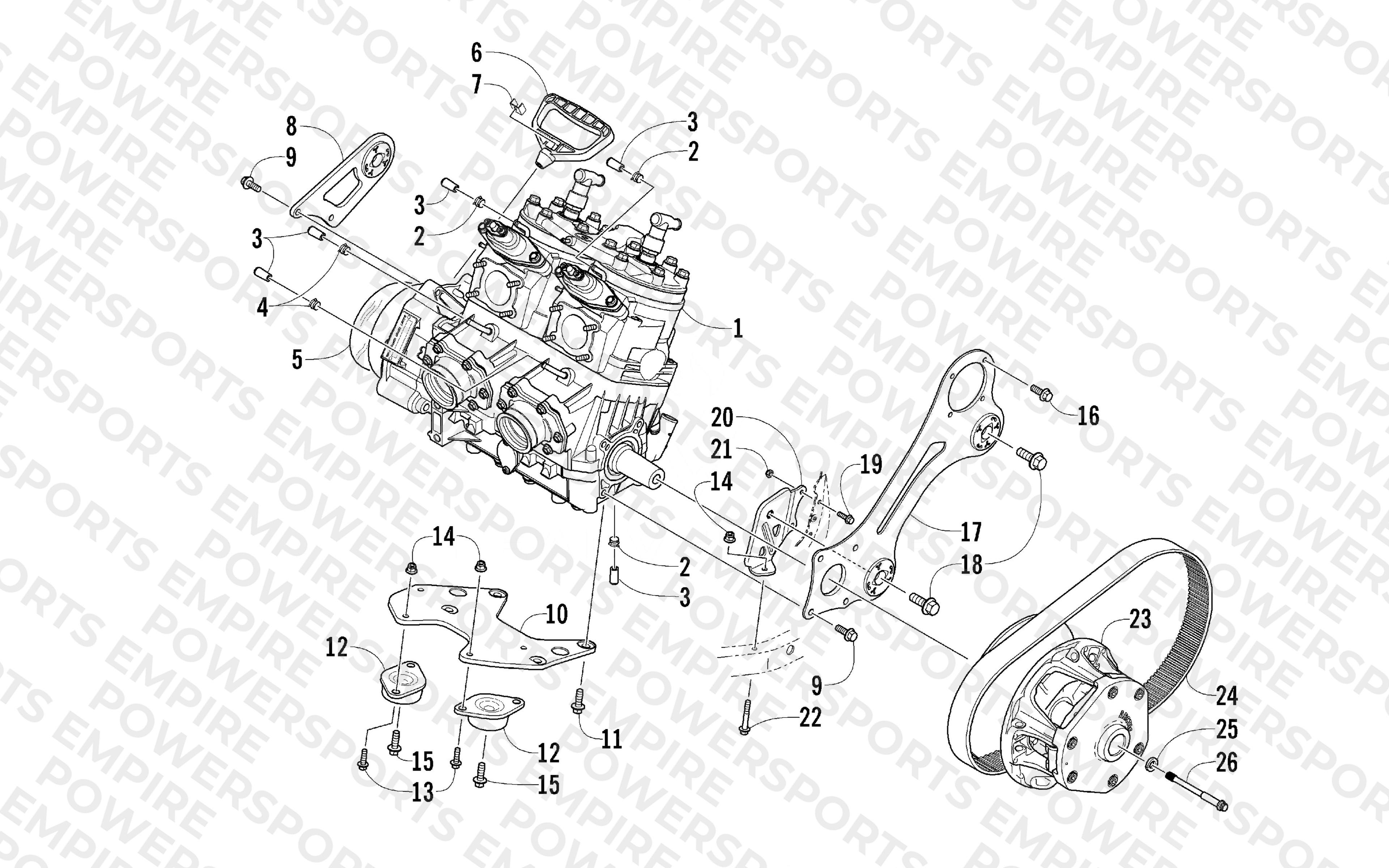 ENGINE AND RELATED PARTS