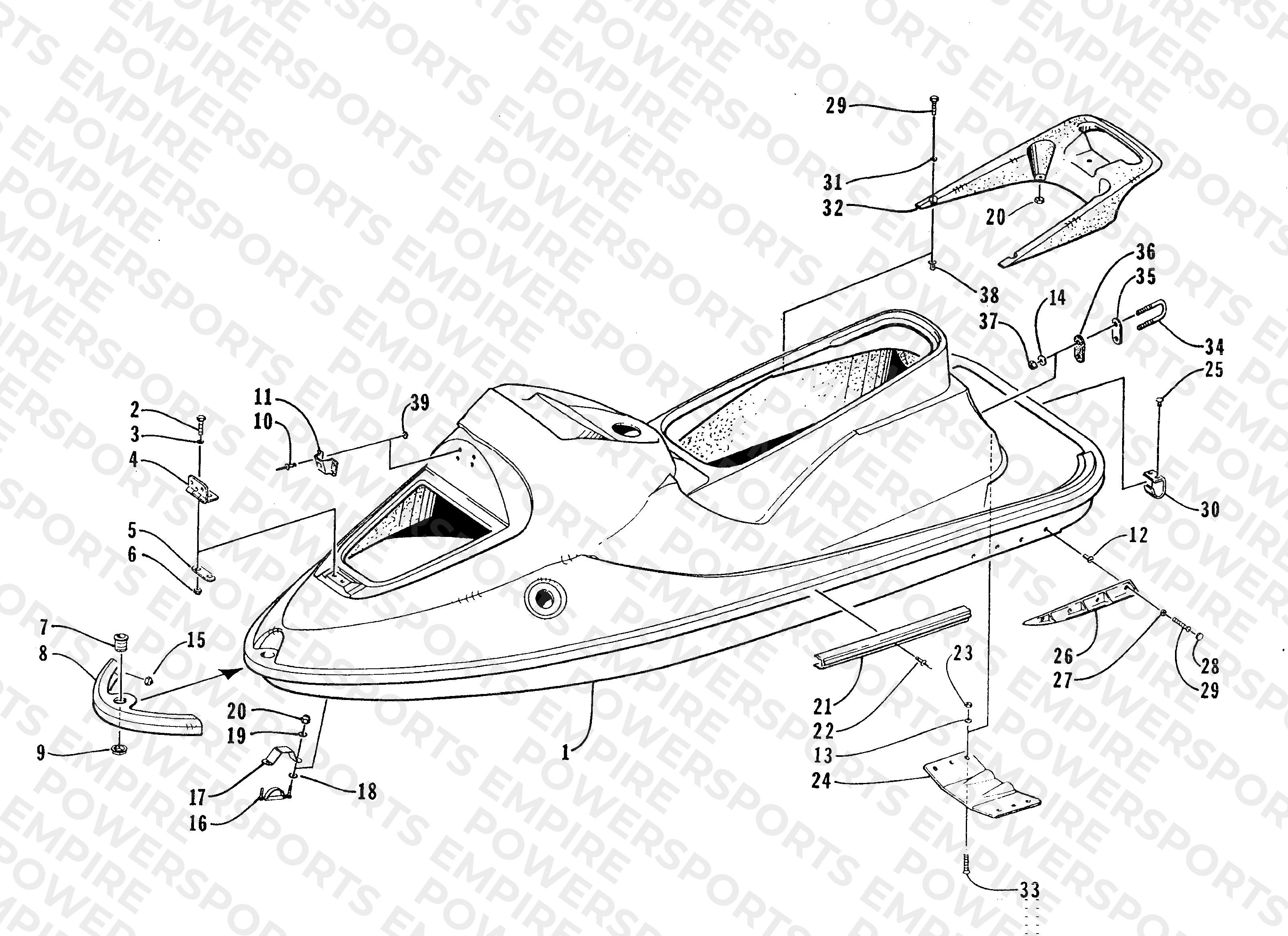 HULL AND RELATED PARTS ASSEMBLY