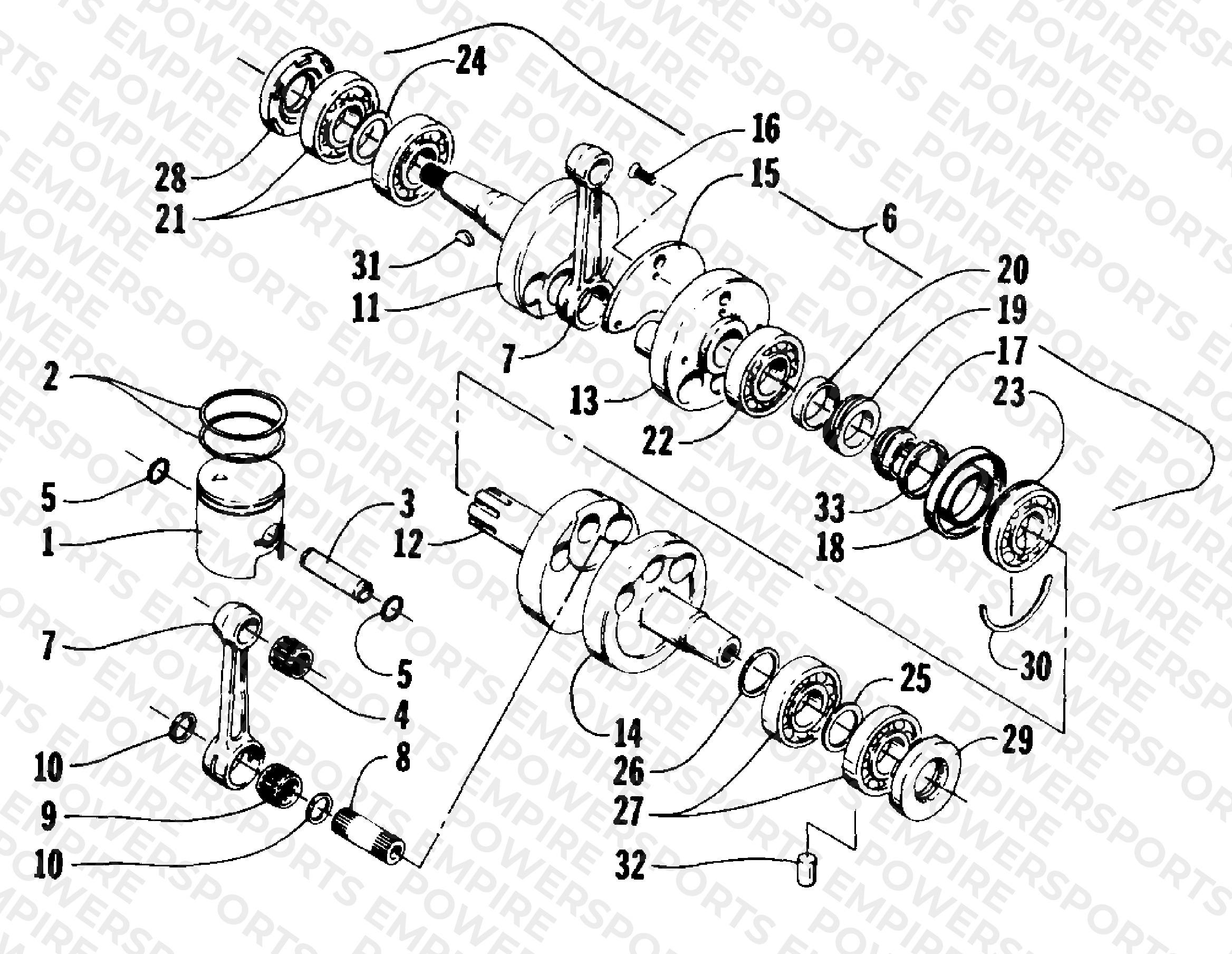 PISTON AND CRANKSHAFT