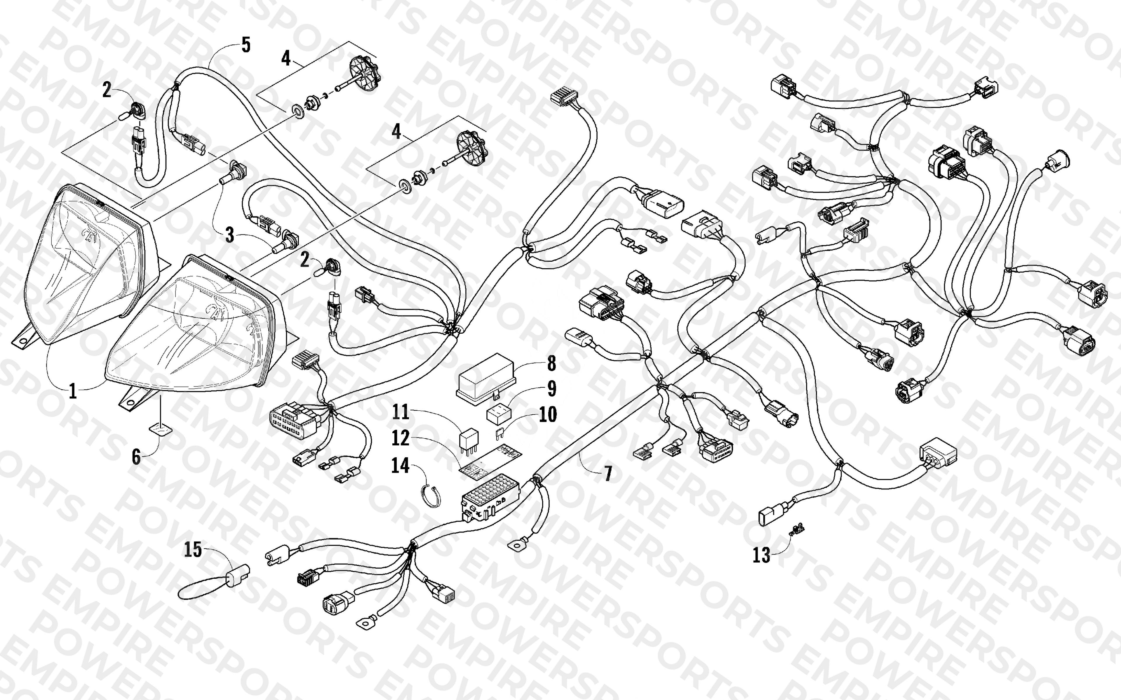 HEADLIGHT AND WIRING ASSEMBLIES