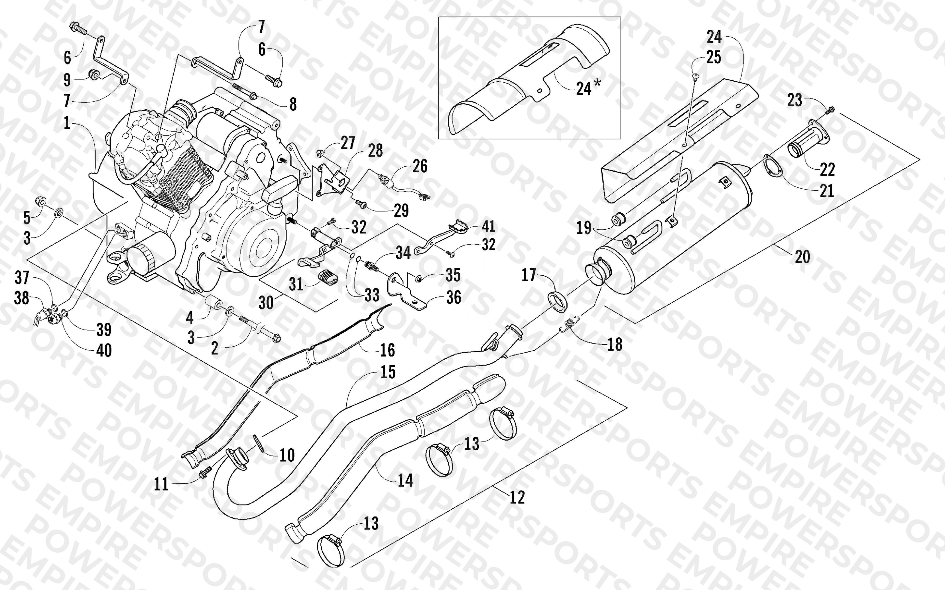 ENGINE AND EXHAUST