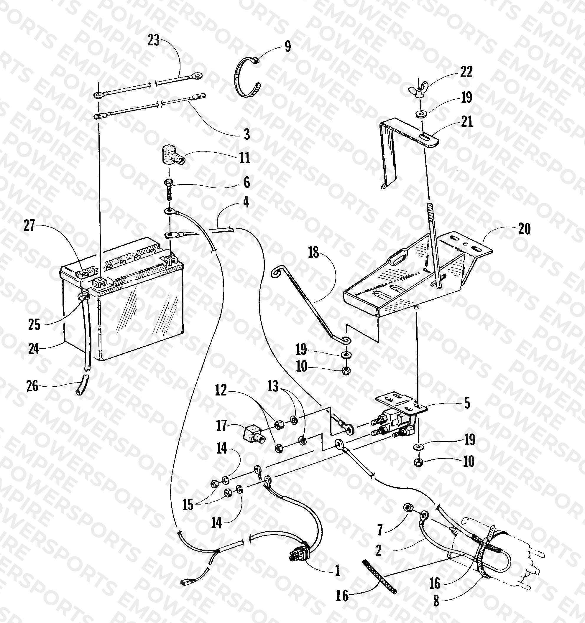 BATTERY, SOLENOID, AND CABLES