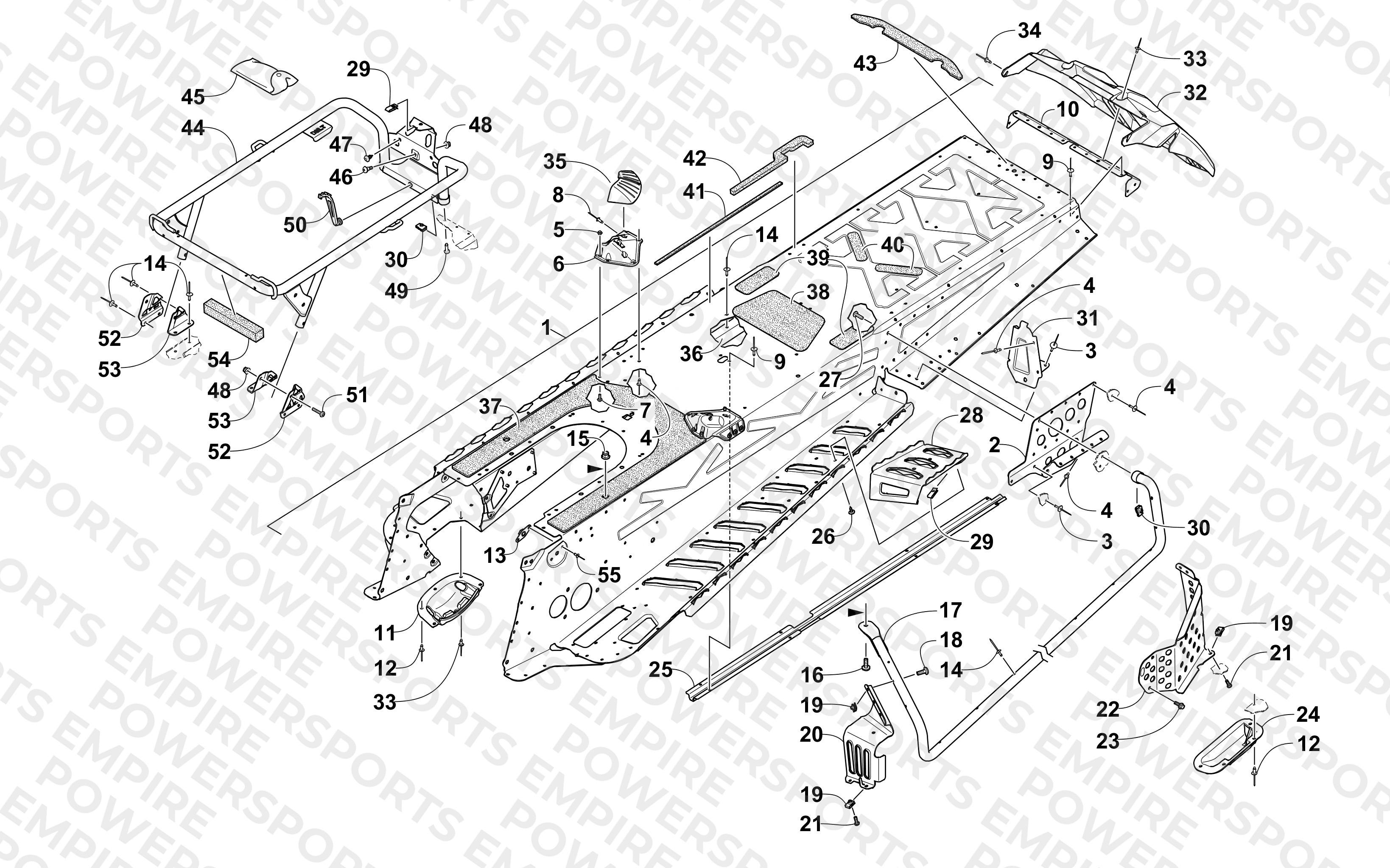 TUNNEL AND REAR RACK ASSEMBLY