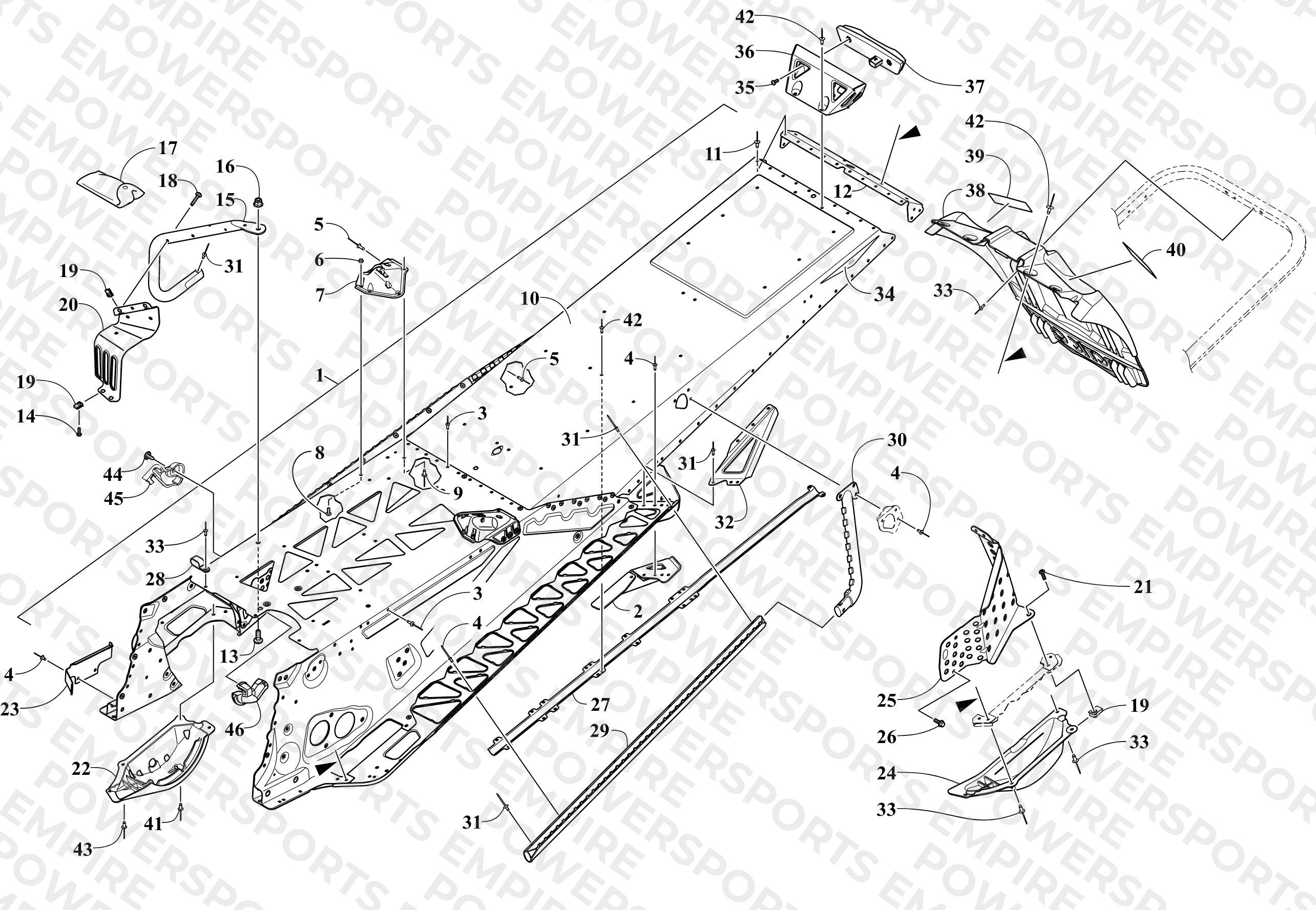 TUNNEL AND SNOWFLAP ASSEMBLY