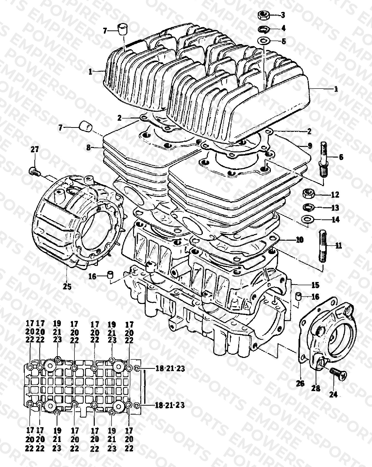 CRANKCASE AND CYLINDER