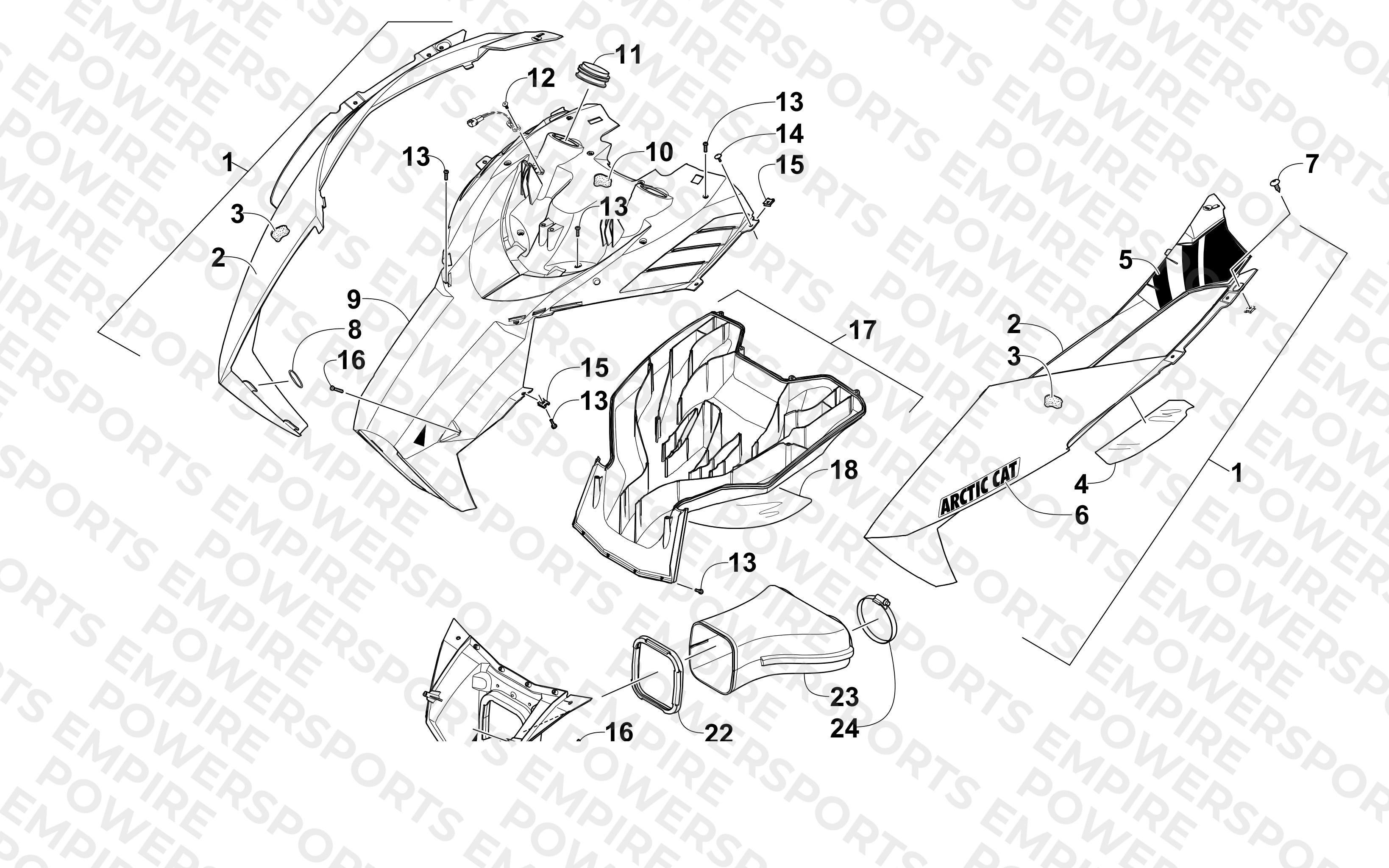 HOOD AND AIR INTAKE ASSEMBLY