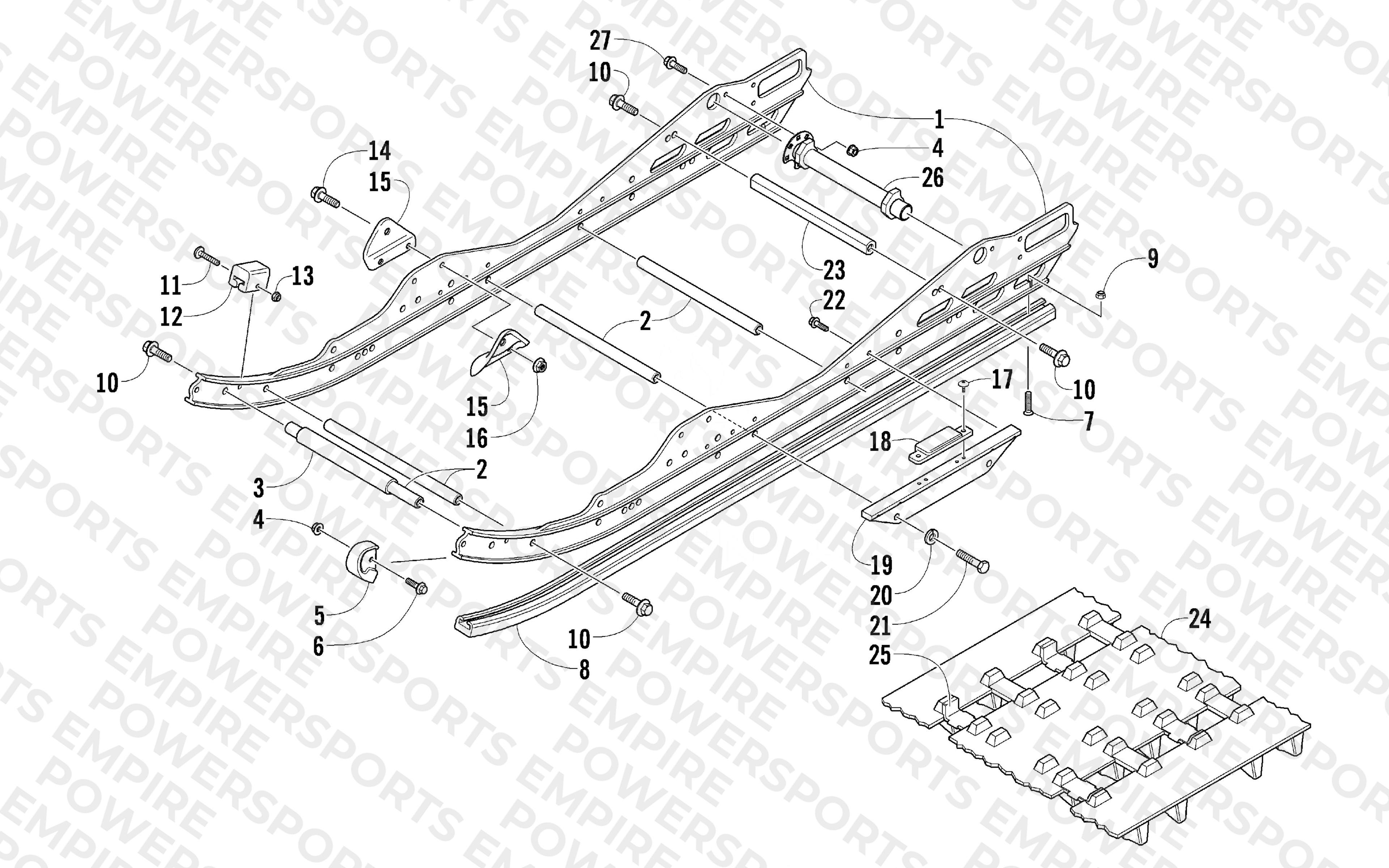 SLIDE RAIL AND TRACK ASSEMBLY