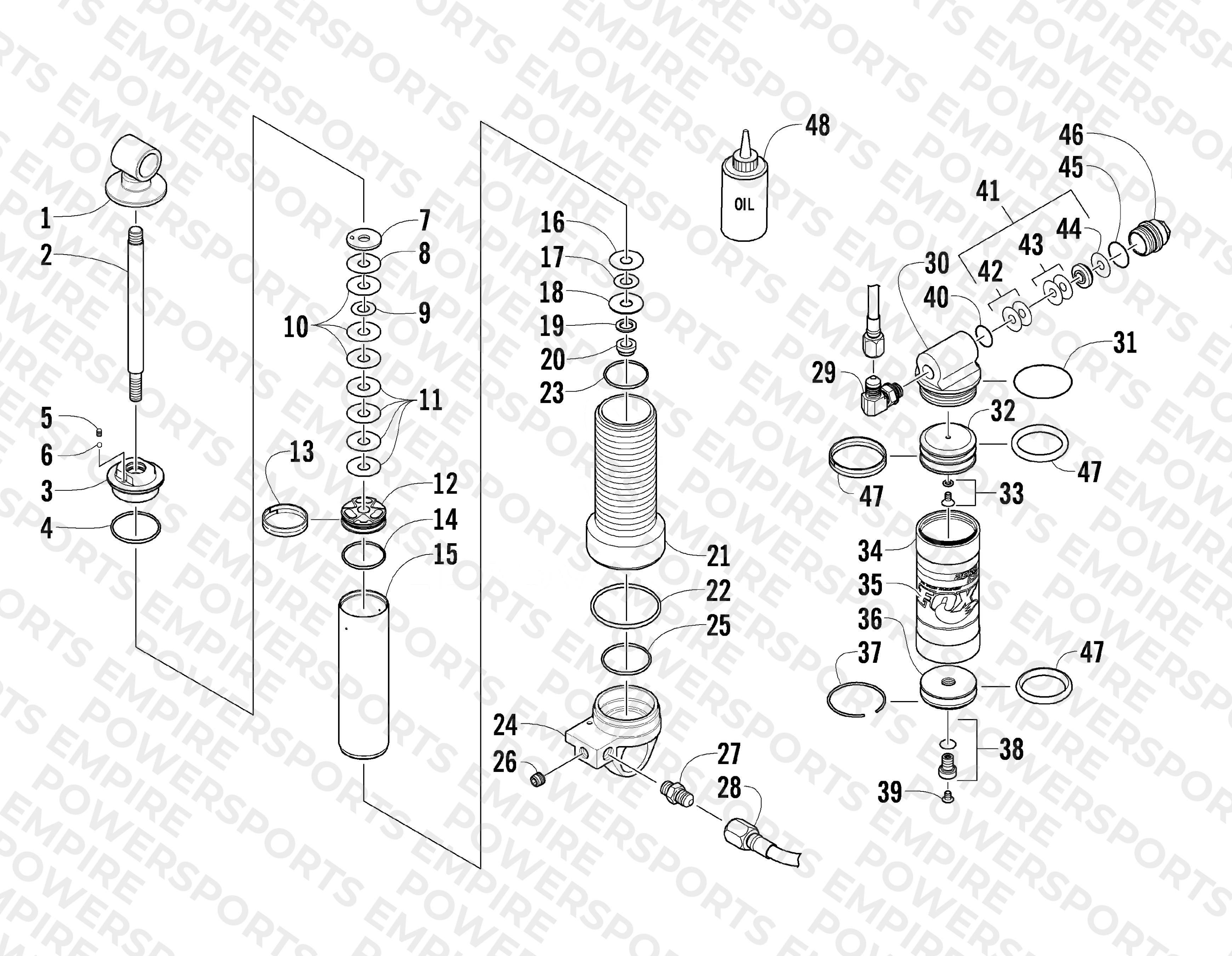 REAR SUSPENSION FRONT ARM SHOCK ABSORBER