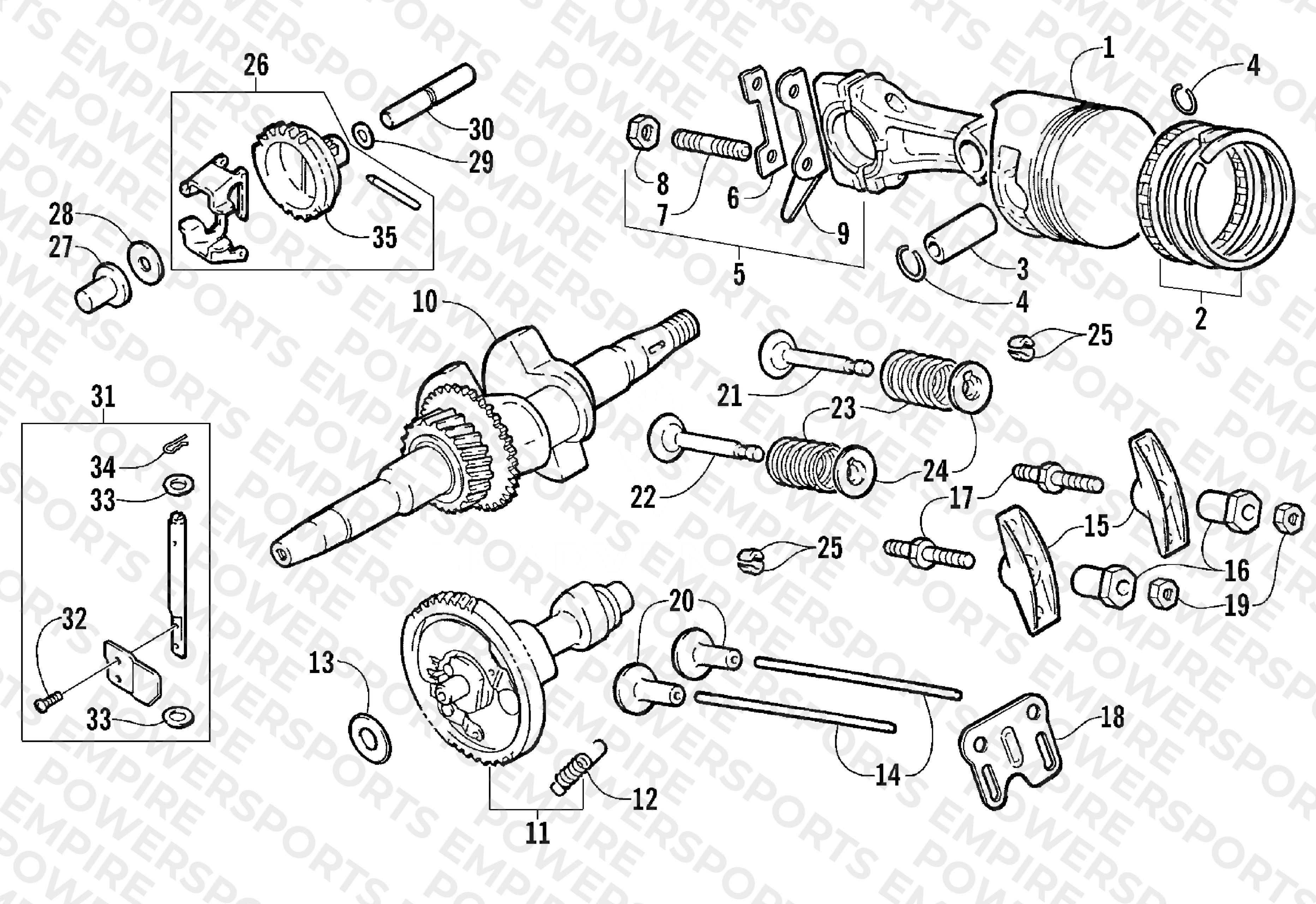 PISTON AND CRANKSHAFT ASSEMBLY