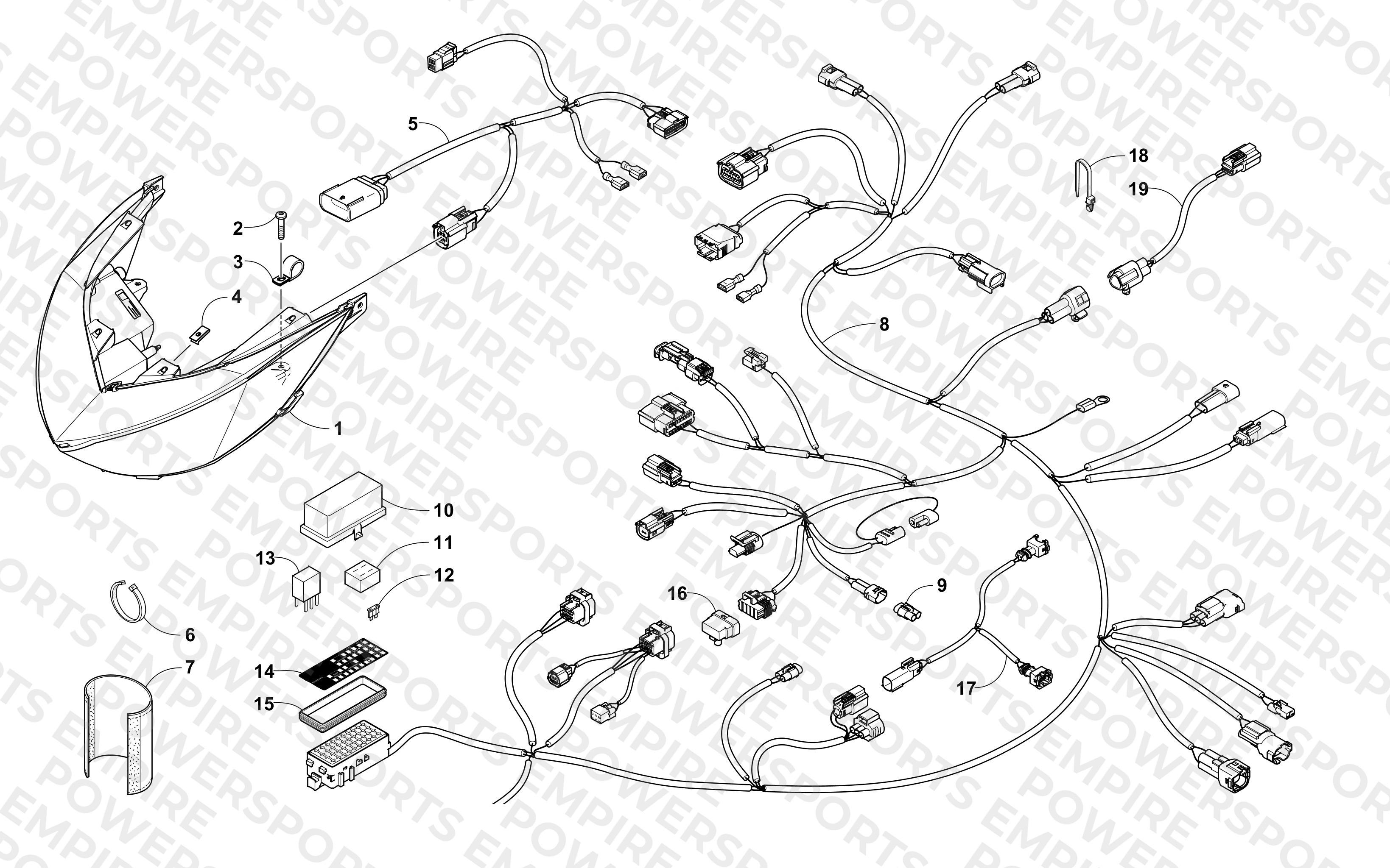 HEADLIGHT AND WIRING ASSEMBLIES