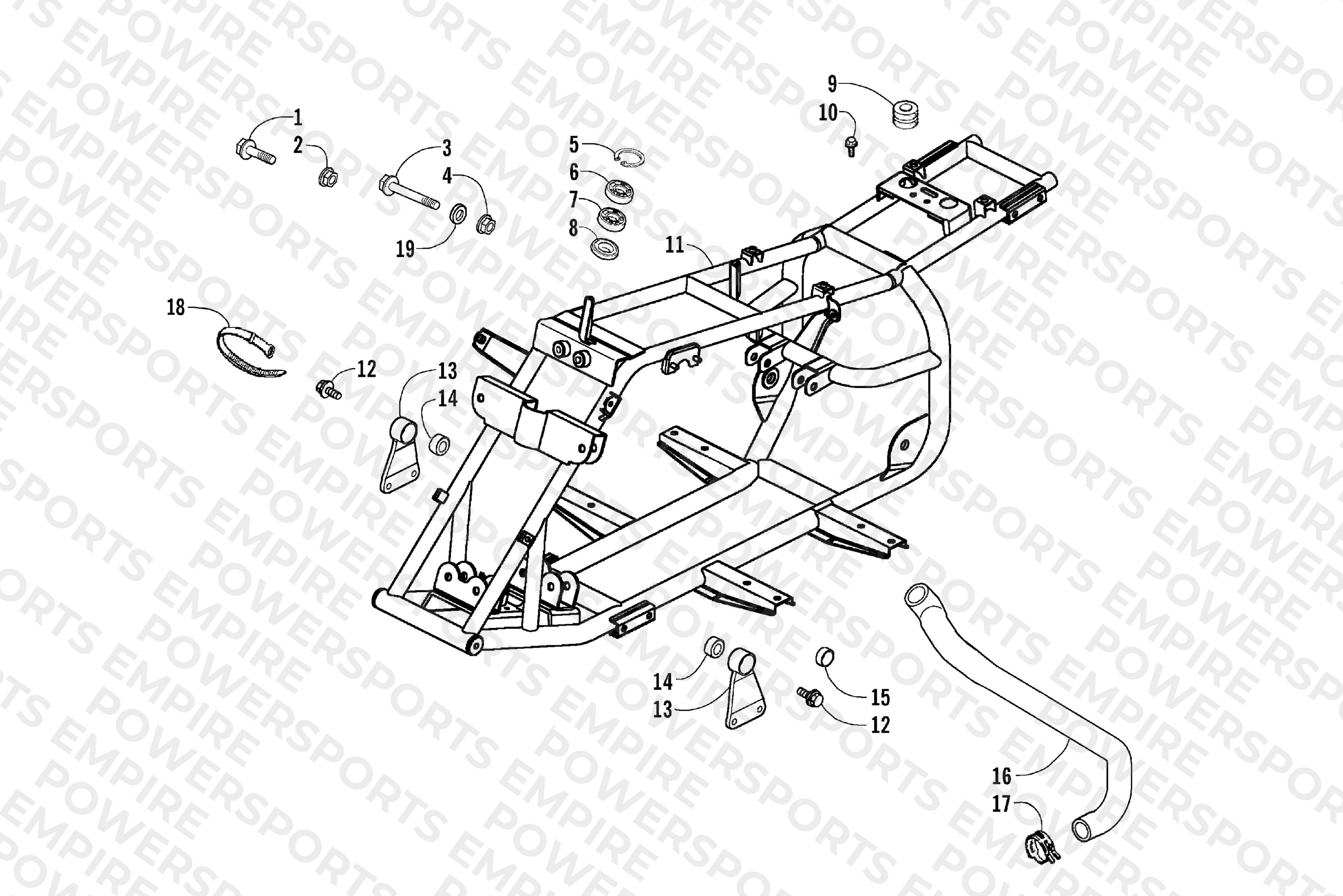 FRAME AND RELATED PARTS ASSEMBLY