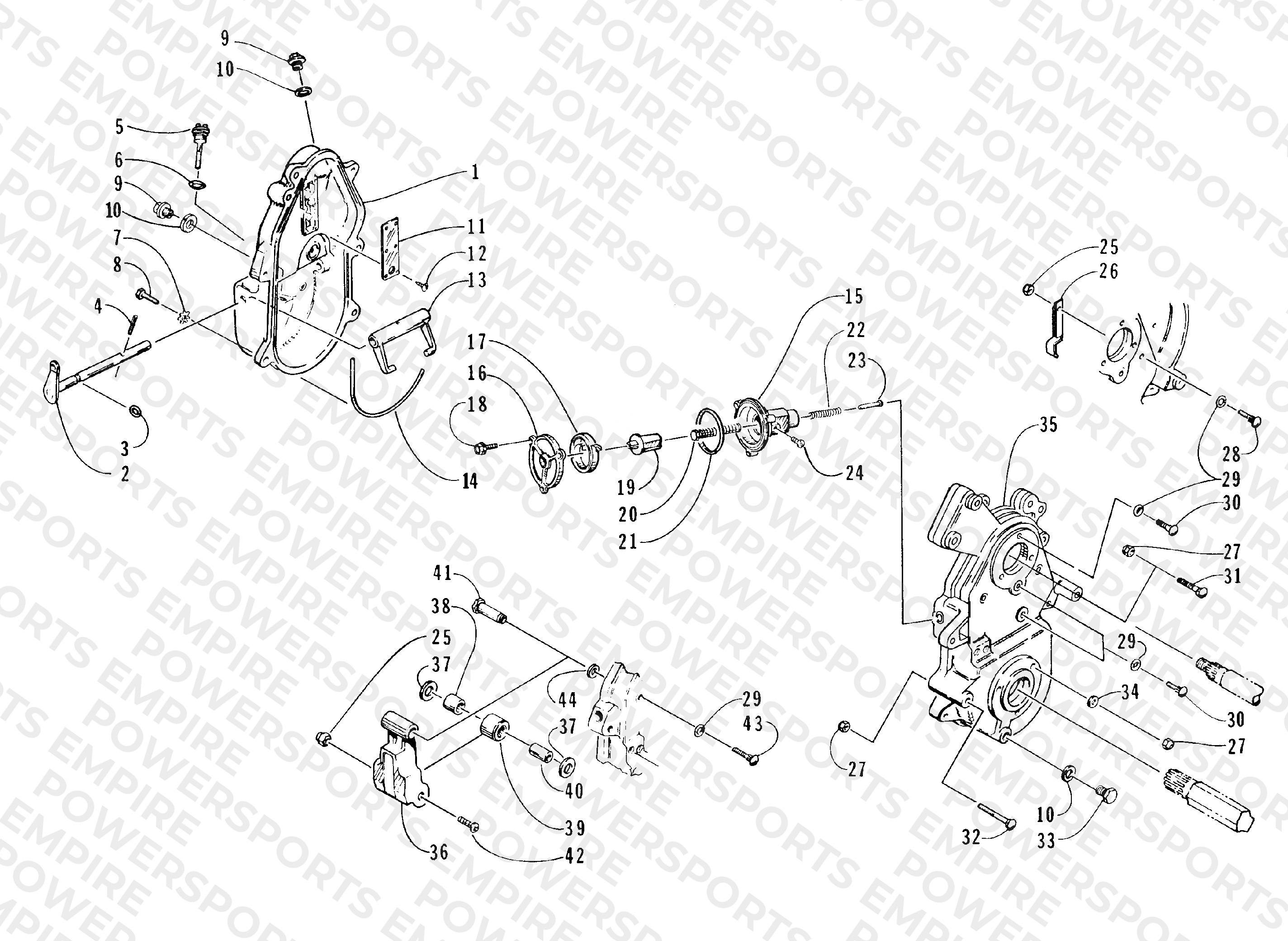 DROPCASE AND CHAIN TENSION ASSEMBLY