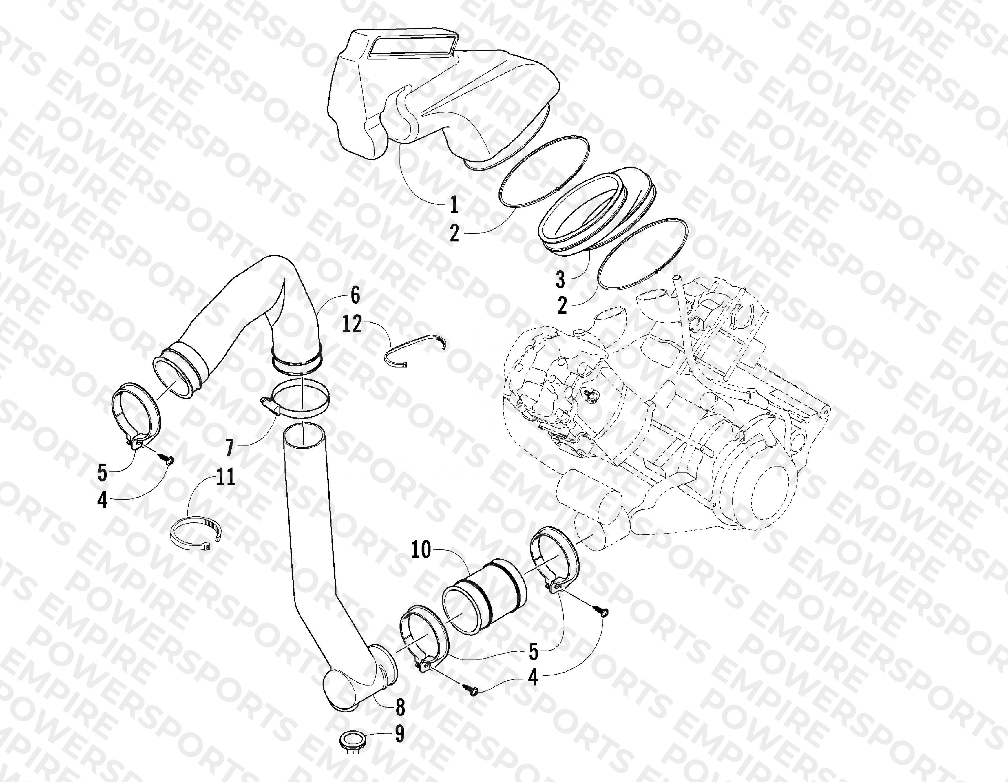 CASE/BELT COOLING ASSEMBLY