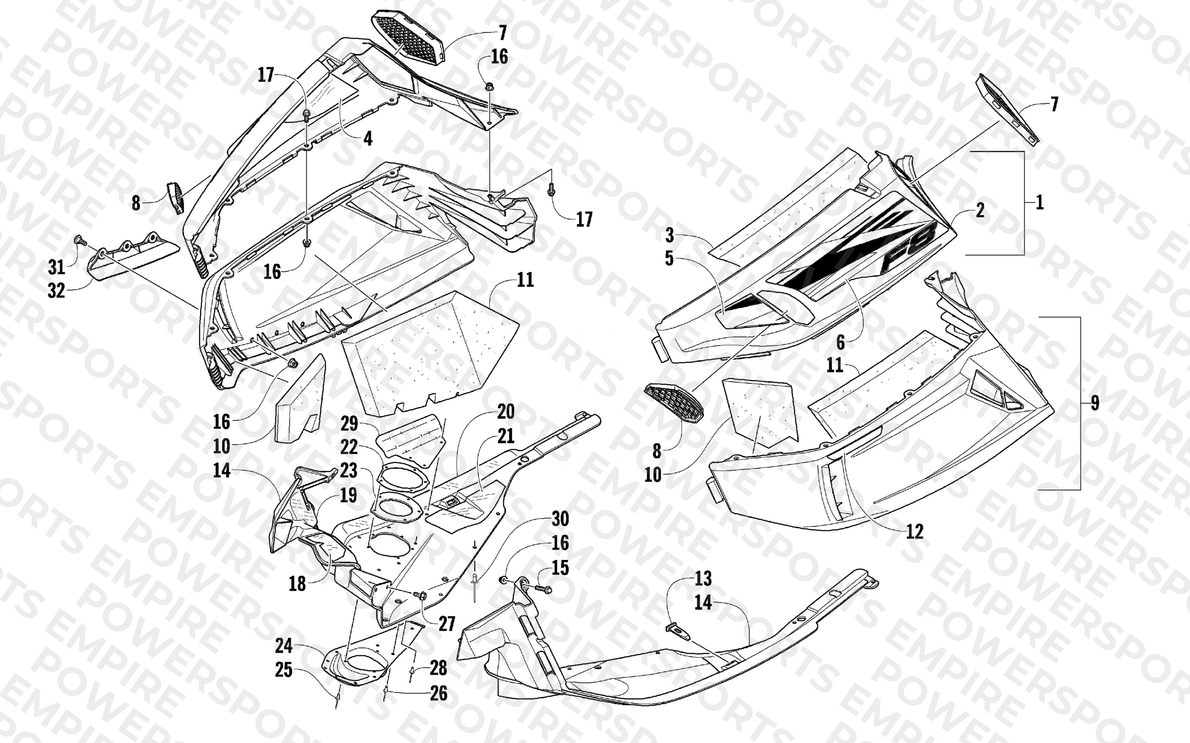 SKID PLATE AND SIDE PANEL ASSEMBLY
