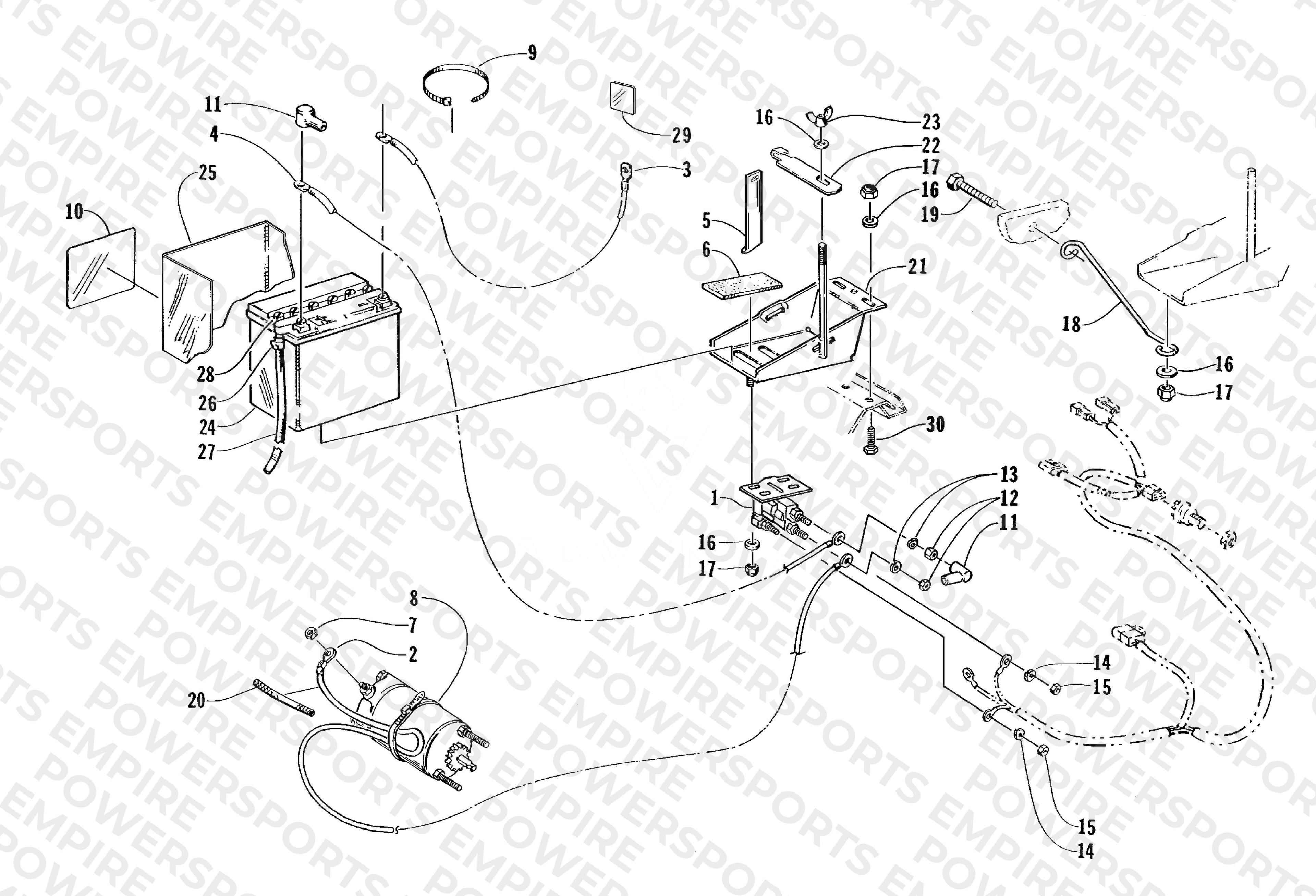 ELECTRIC START - BATTERY ASSEMBLY