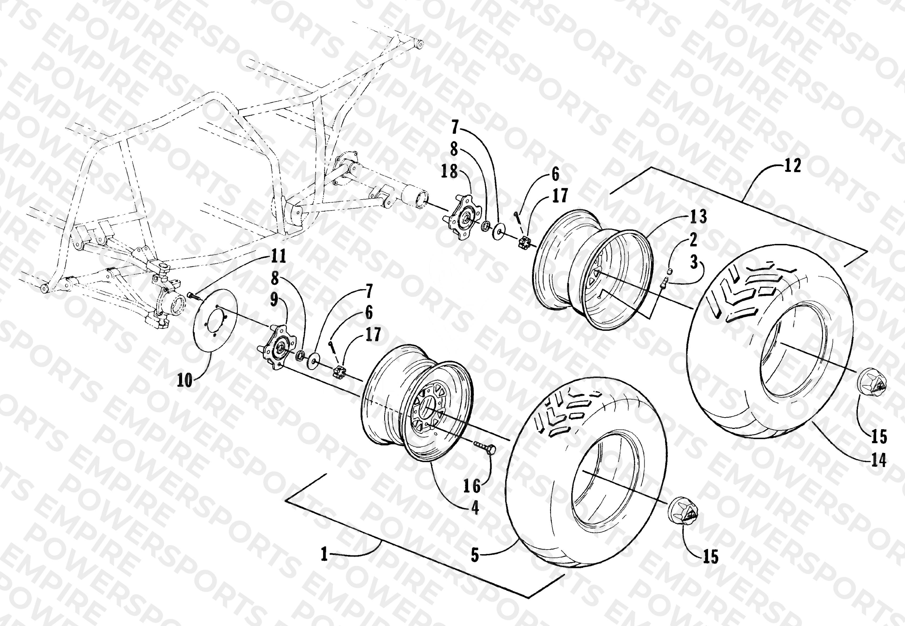 WHEEL AND TIRE ASSEMBLY