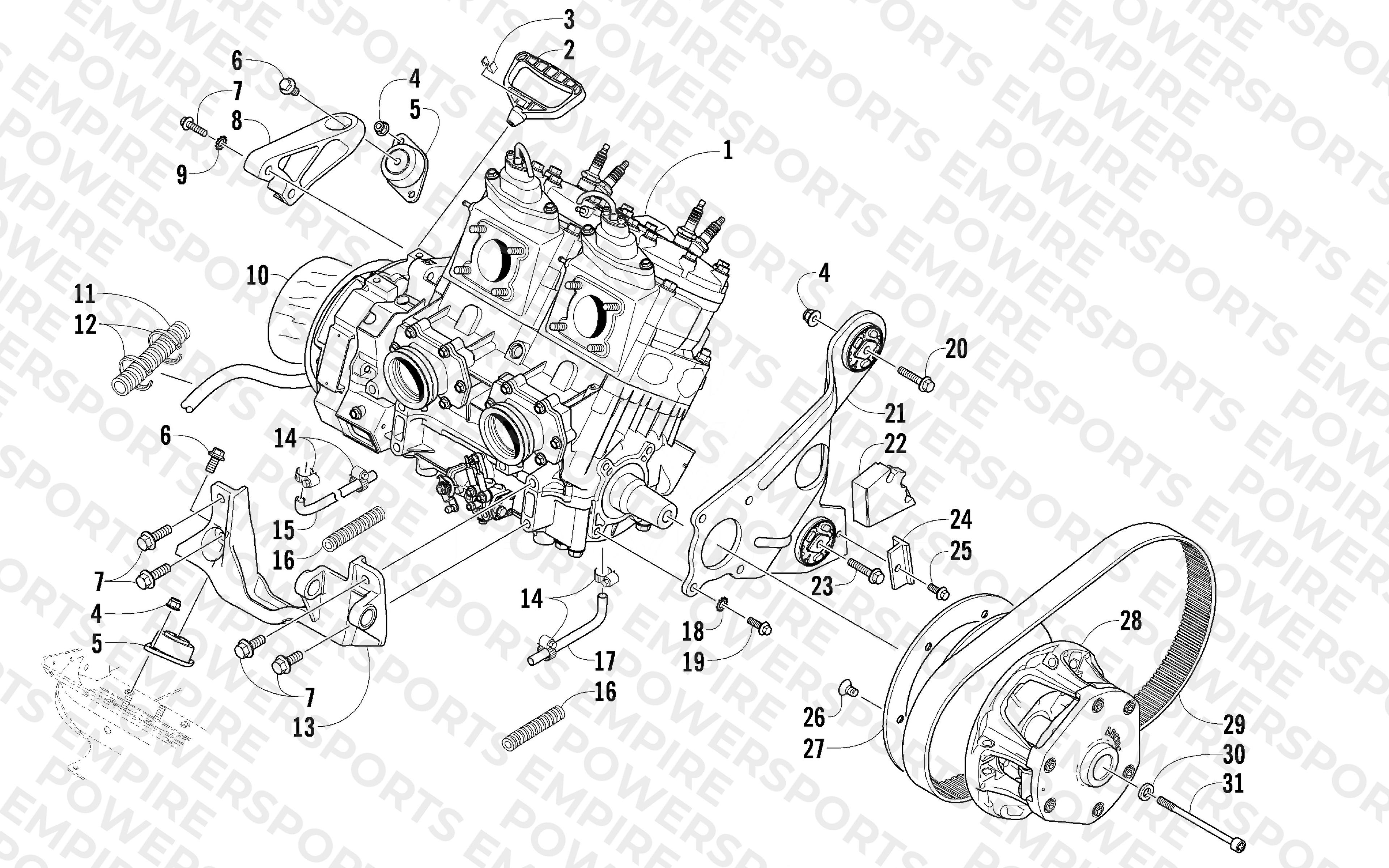 ENGINE AND RELATED PARTS