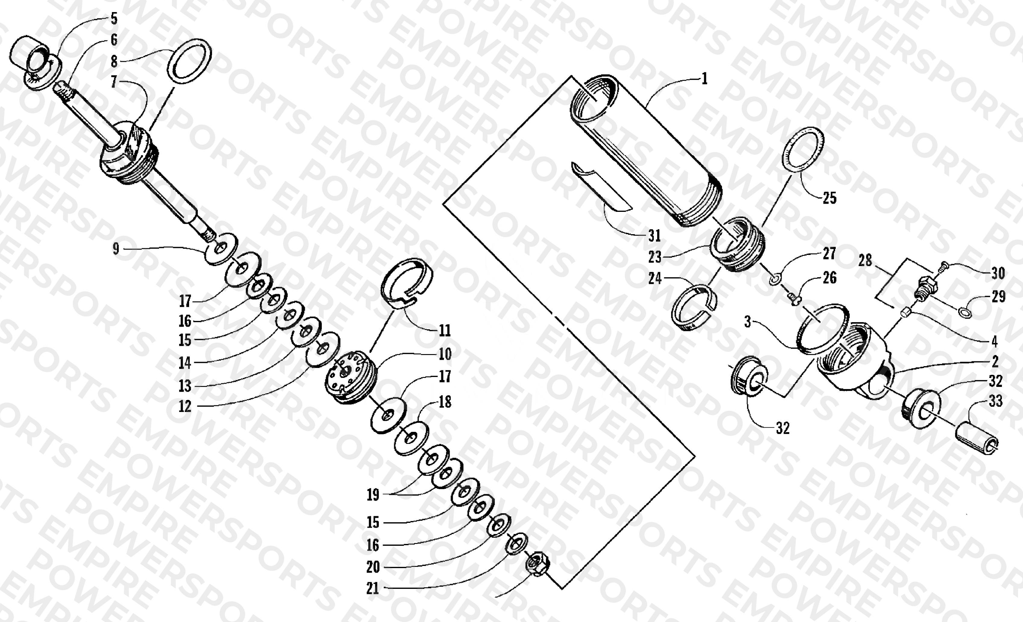 REAR SUSPENSION FRONT ARM SHOCK ABSORBER