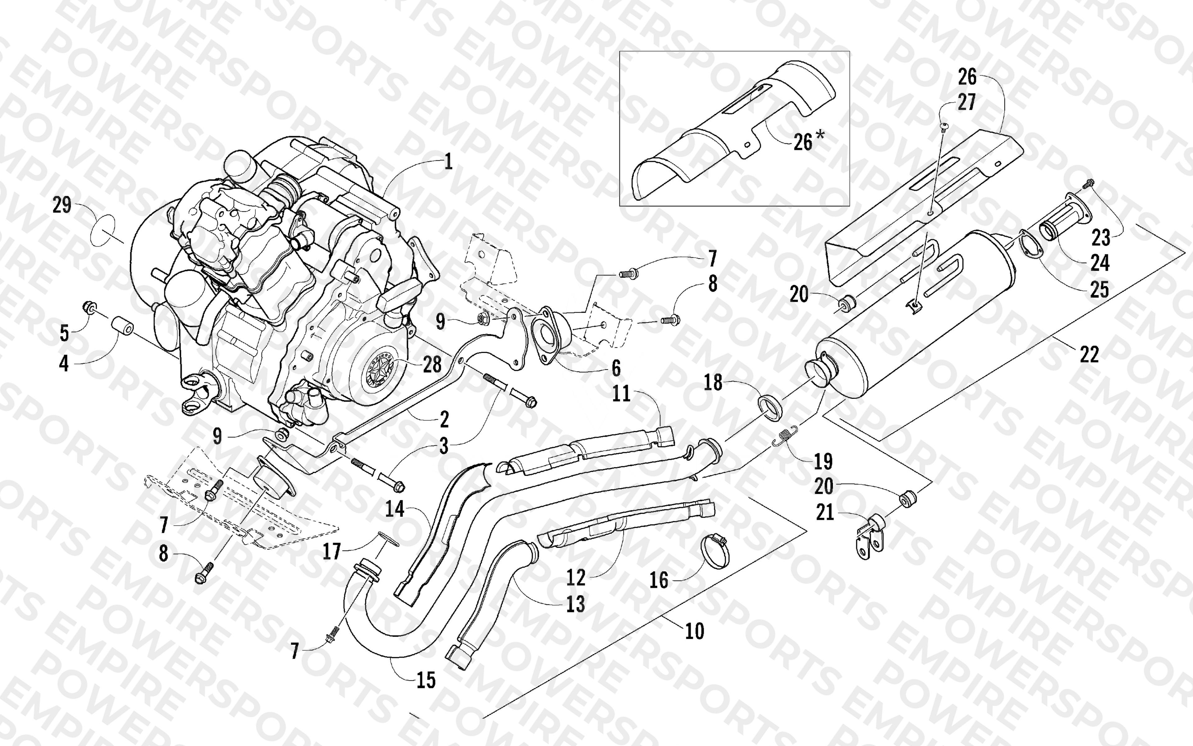 ENGINE AND EXHAUST