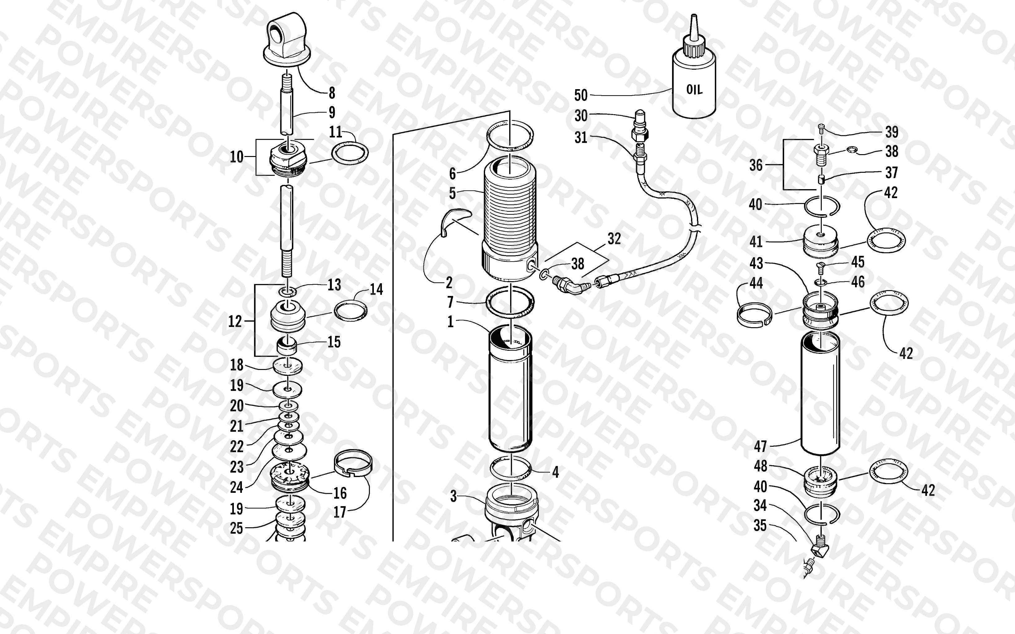 REAR SUSPENSION FRONT ARM SHOCK ABSORBER