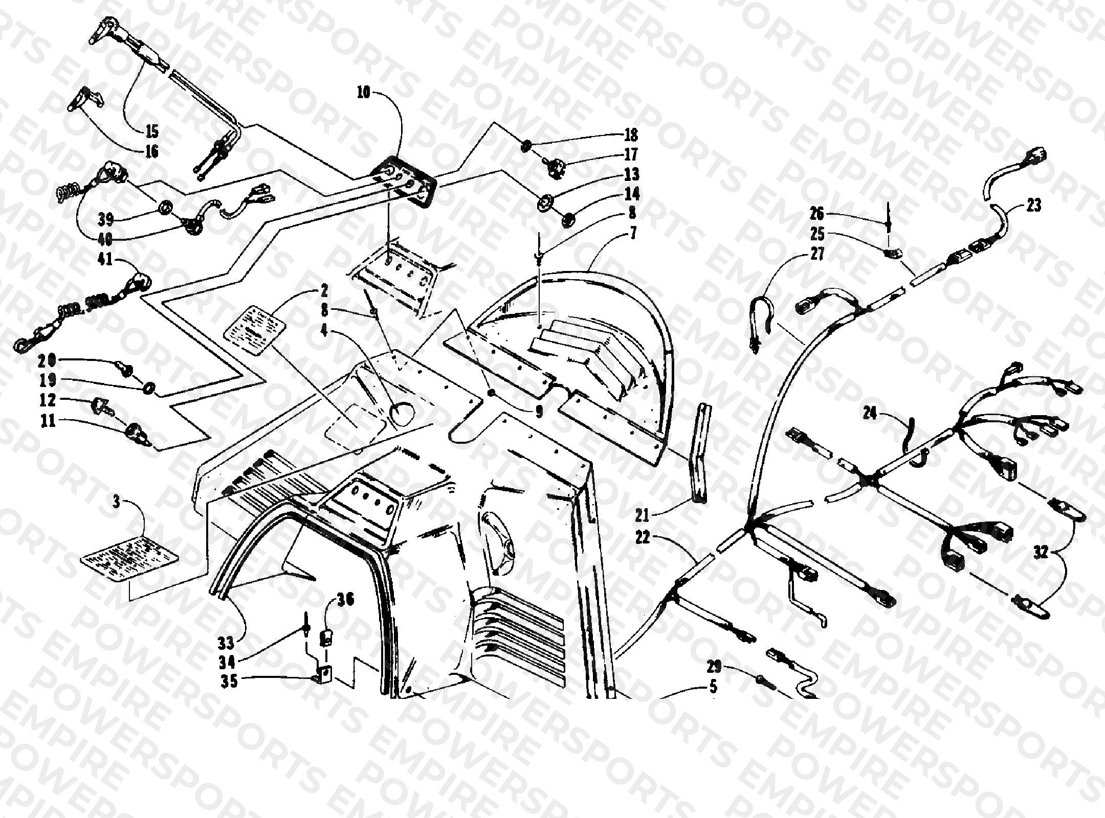 CONSOLE, SWITCHES, AND WIRING ASSEMBLIES