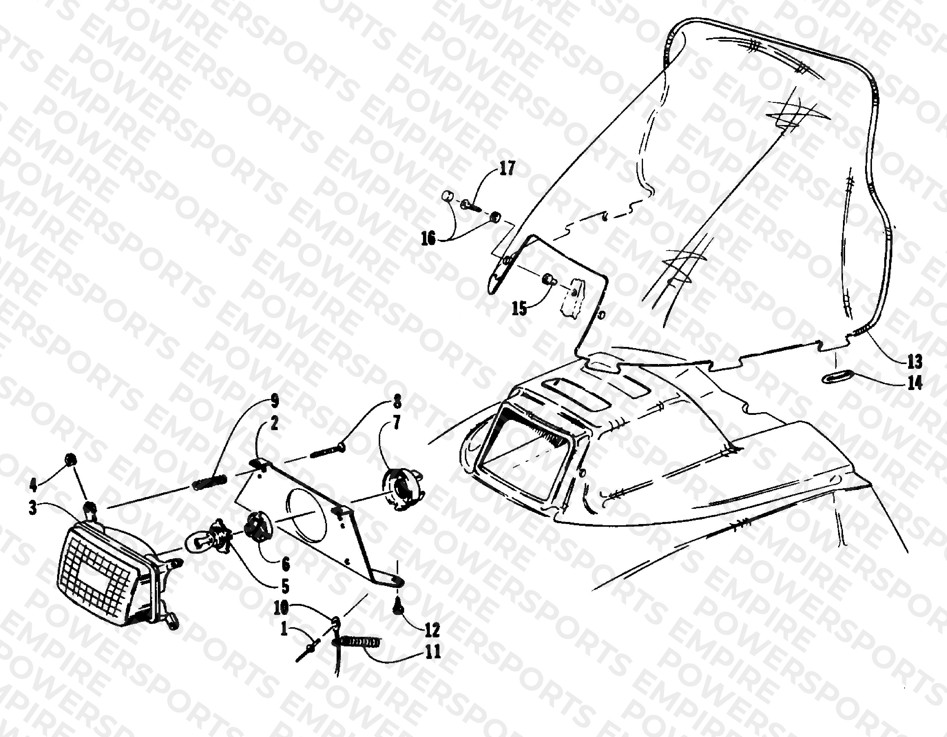 HEADLIGHT AND WINDSHIELD