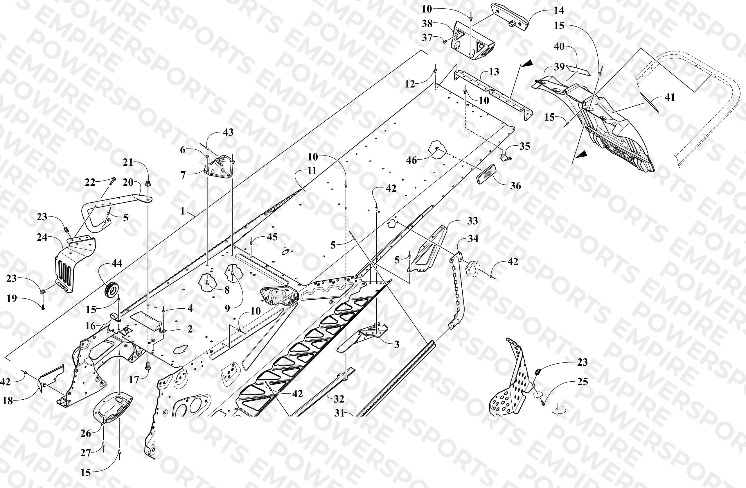 TUNNEL AND SNOWFLAP ASSEMBLY