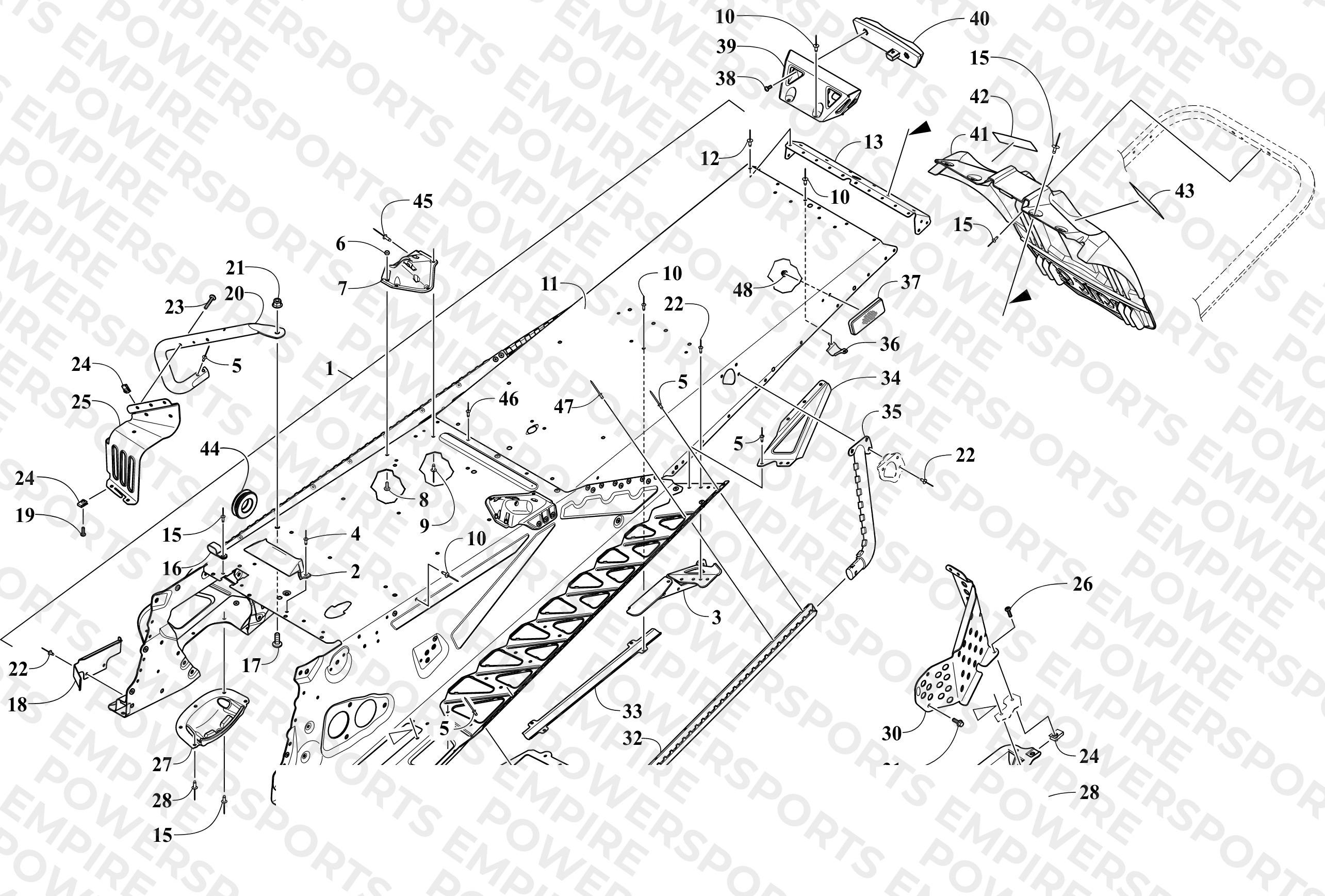 TUNNEL AND SNOWFLAP ASSEMBLY