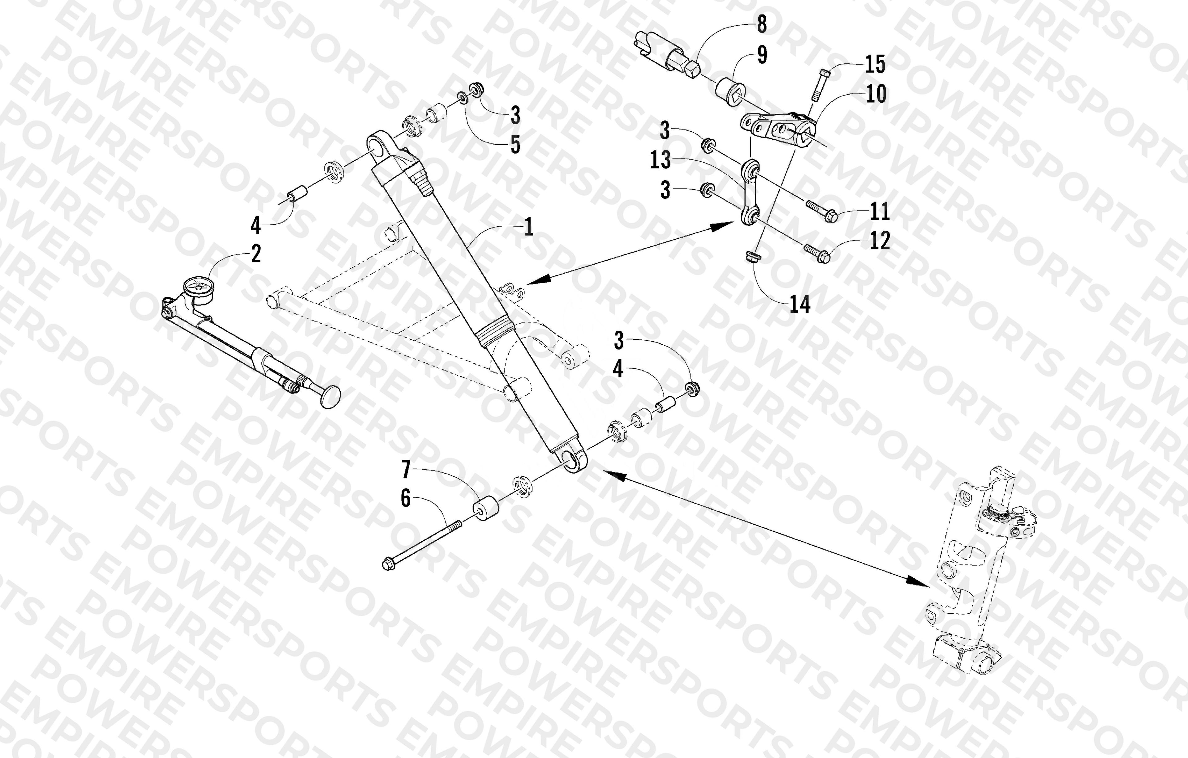 SHOCK ABSORBER AND SWAY BAR ASSEMBLY