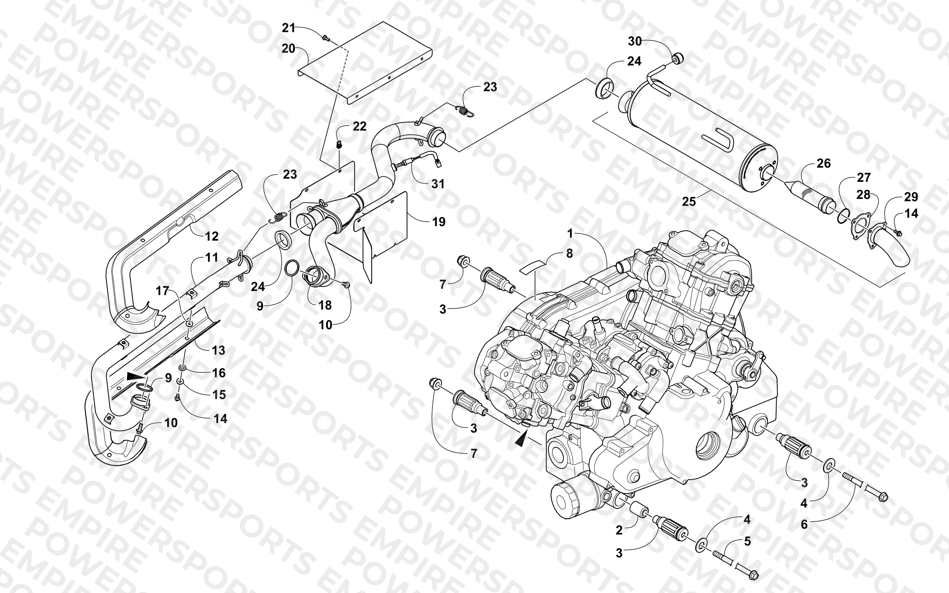 ENGINE AND EXHAUST