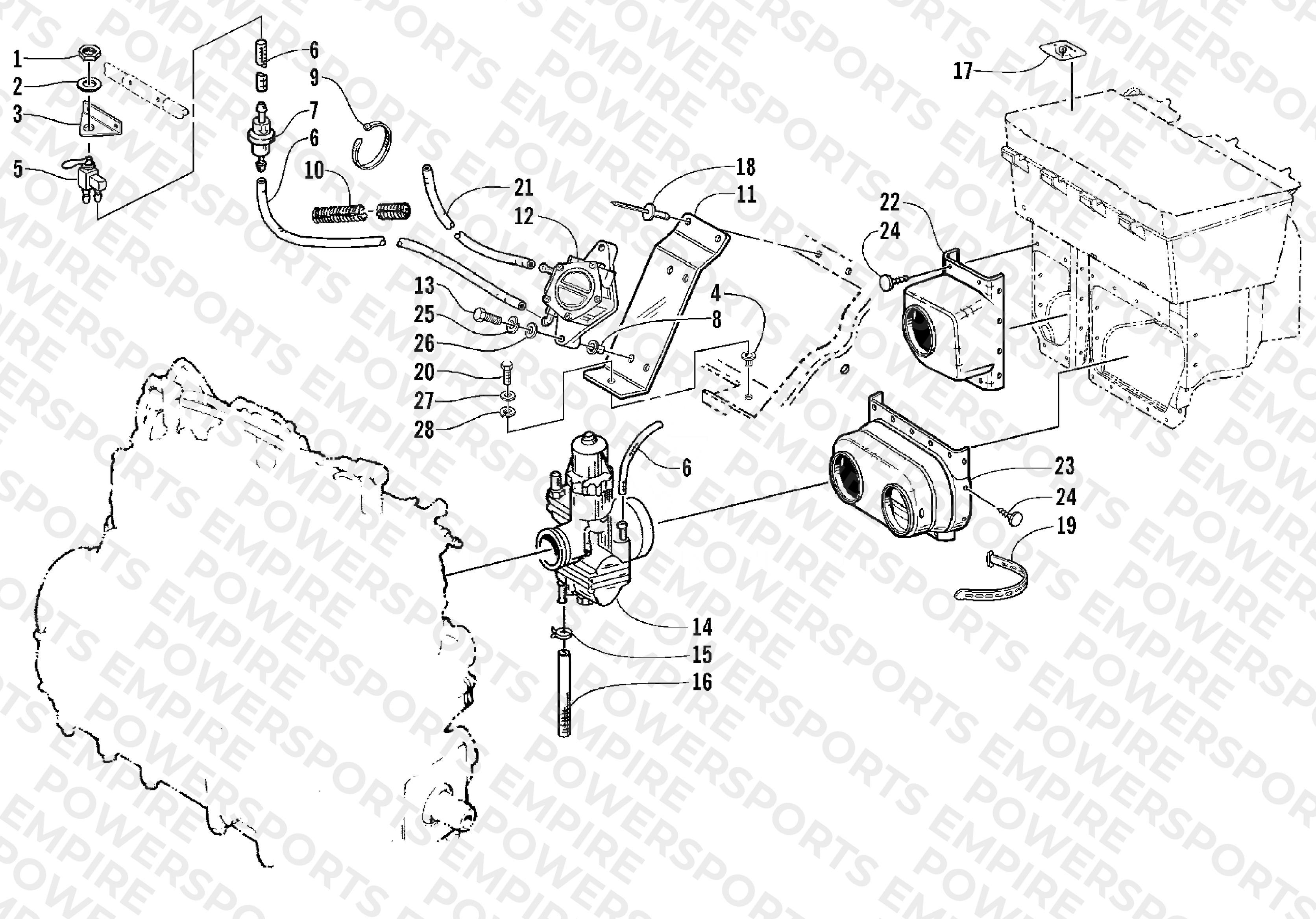 CARBURETOR AND FUEL PUMP ASSEMBLY