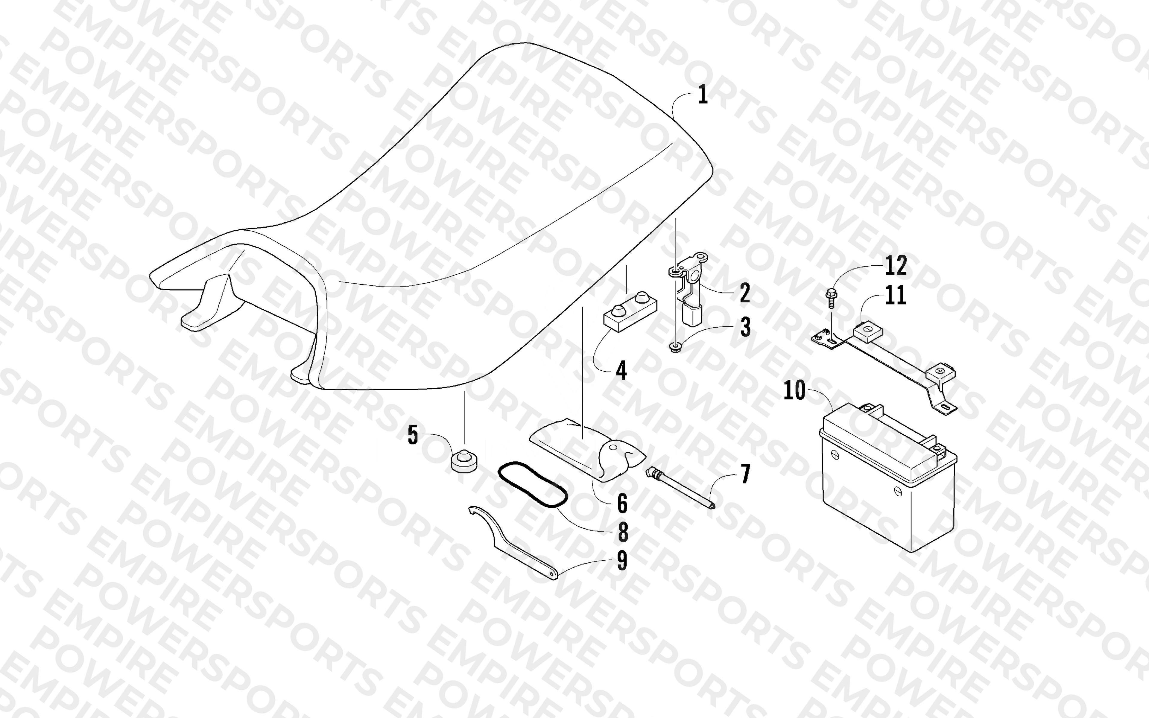 SEAT, BATTERY, AND TOOL KIT ASSEMBLIES