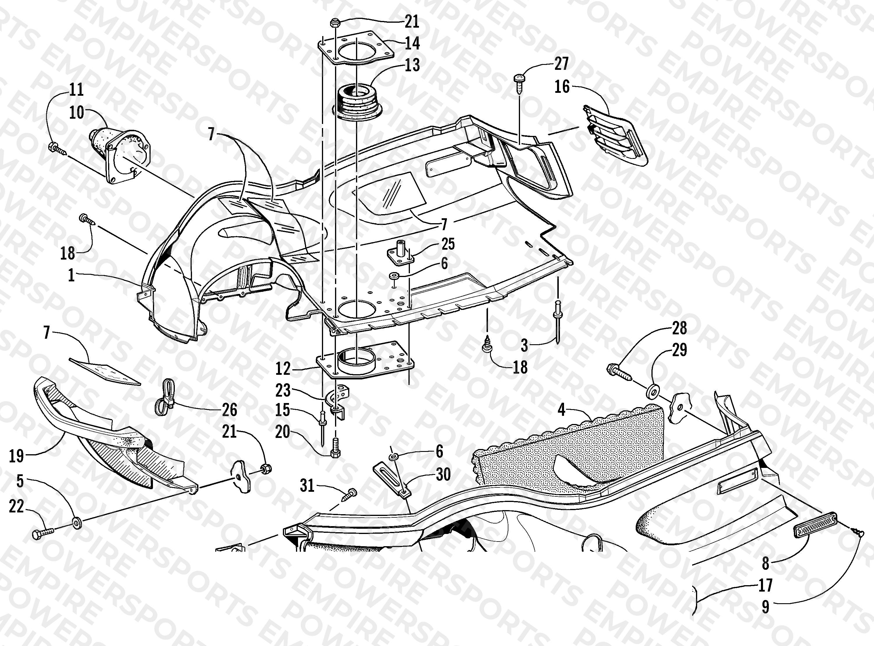 BELLY PAN AND FRONT BUMPER ASSEMBLY