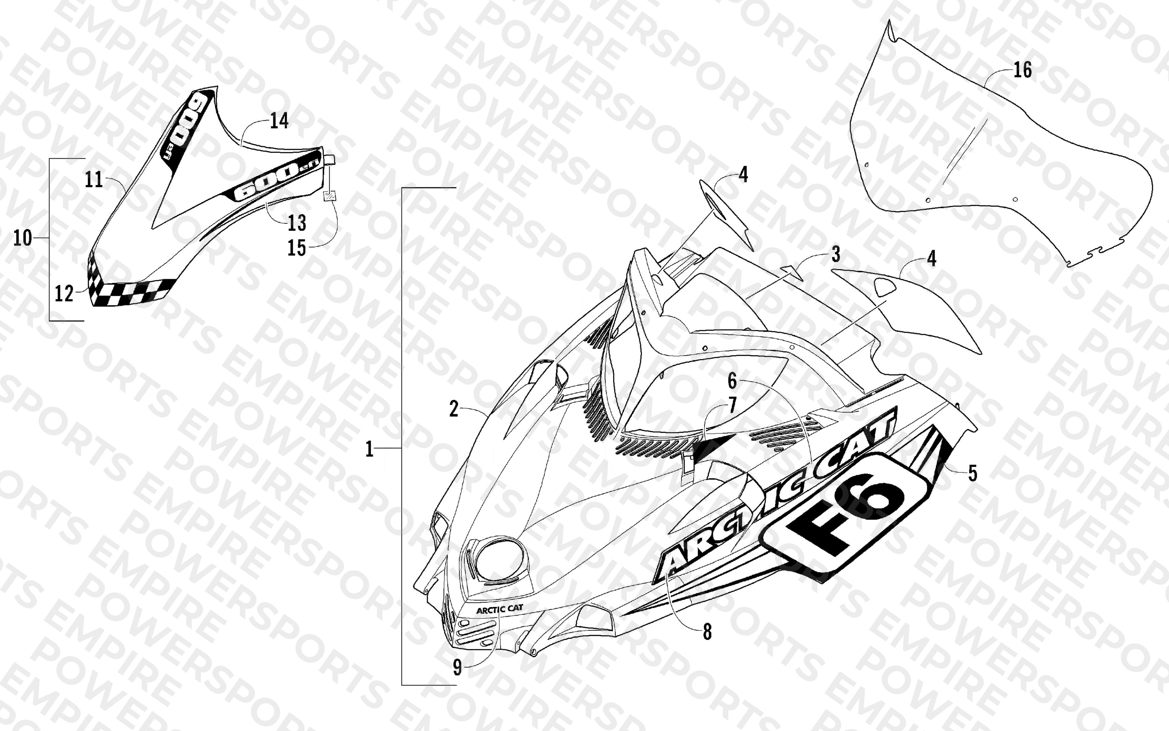 HOOD AND WINDSHIELD ASSEMBLY
