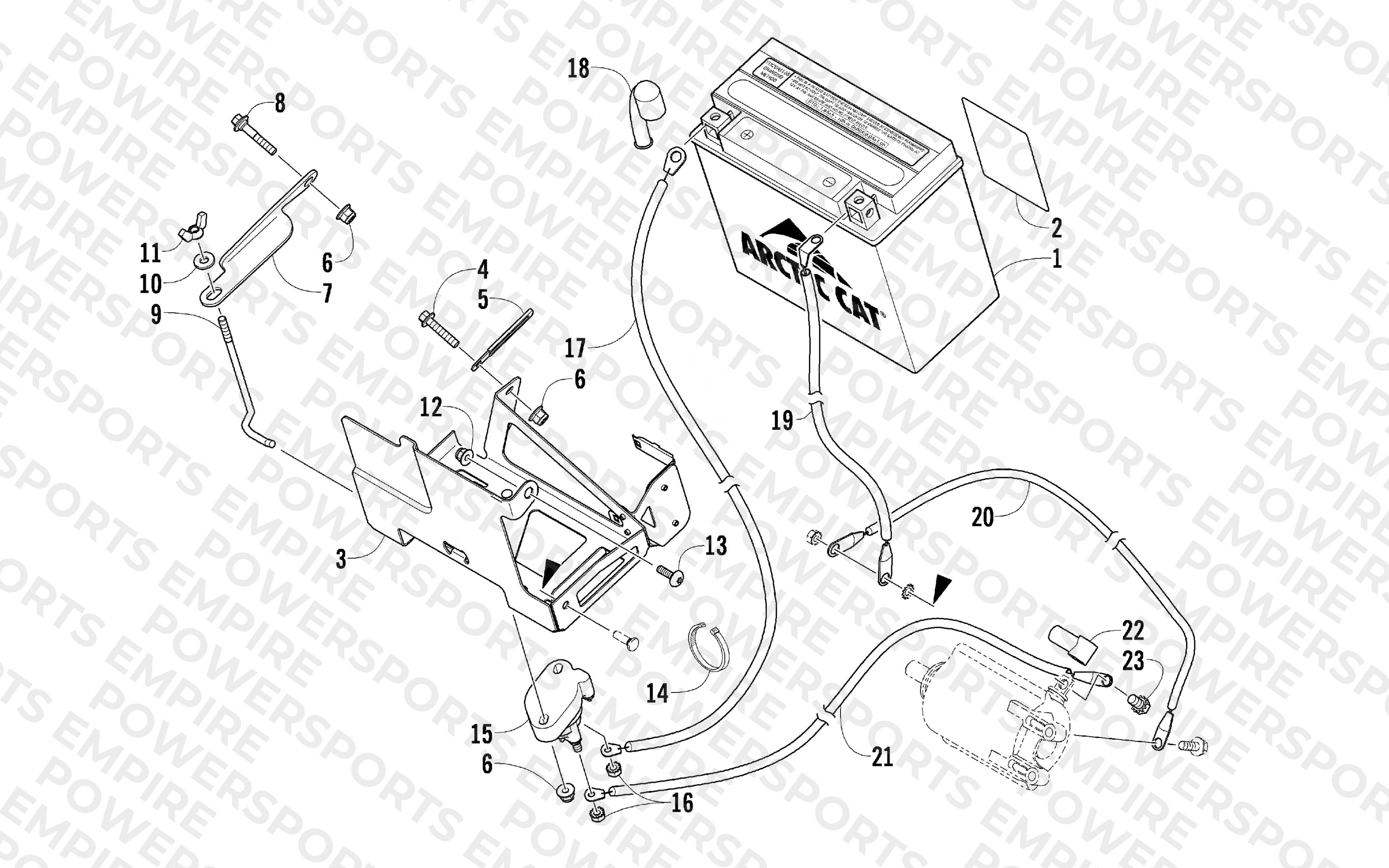 BATTERY AND TRAY ASSEMBLY
